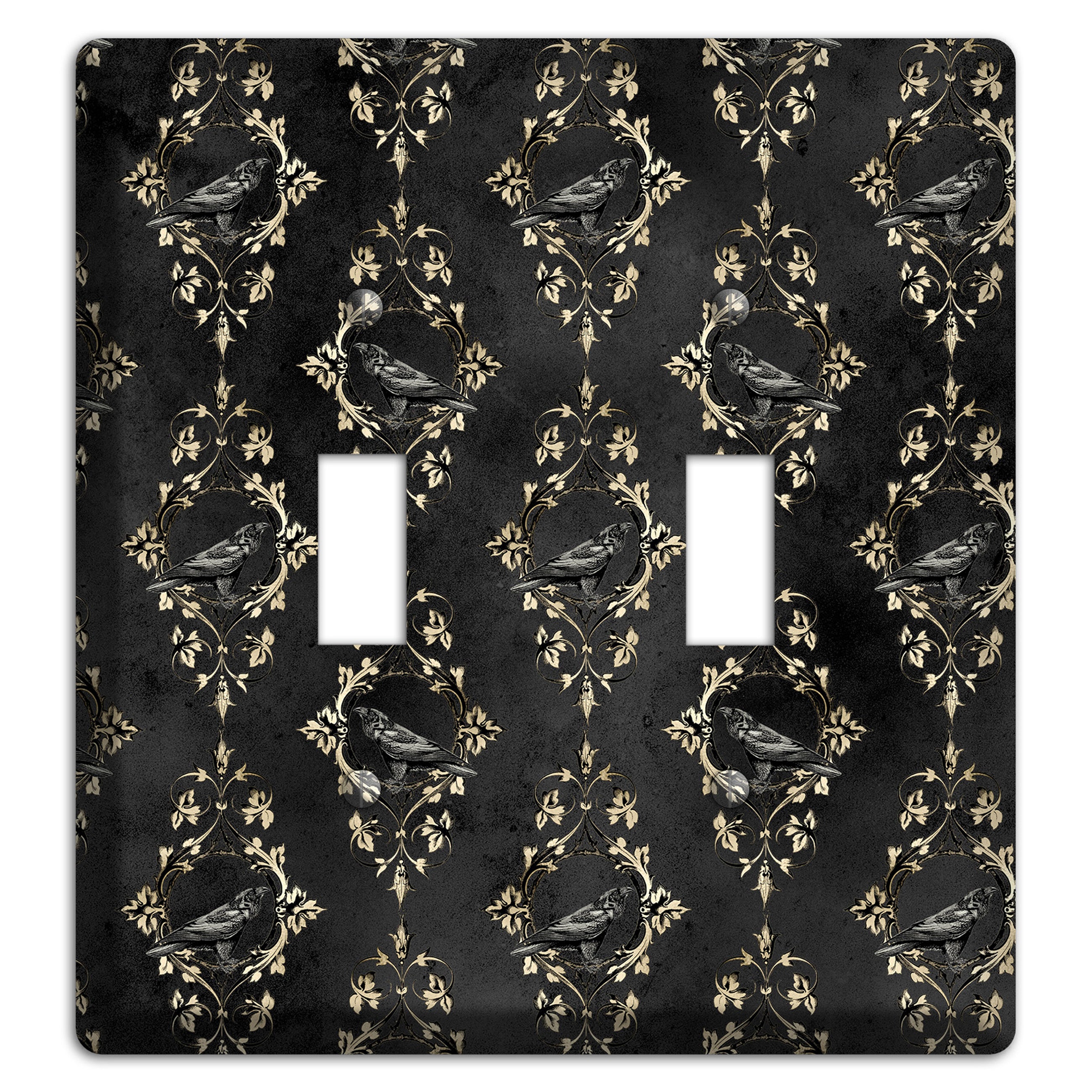 Edgar Allen Poe Raven 2 Toggle Wallplate