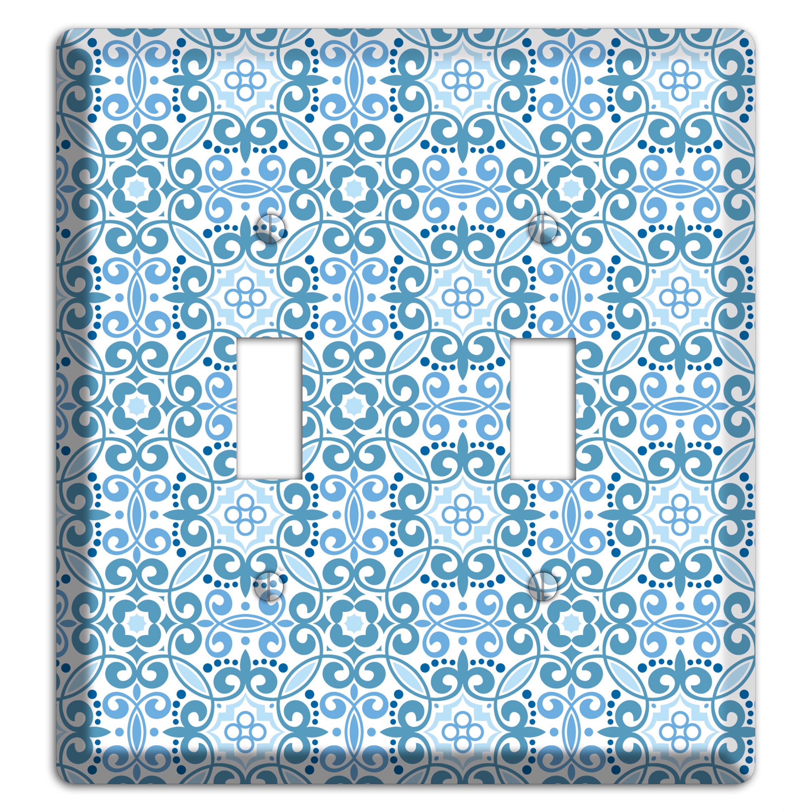 Multi Blue Foulard 2 Toggle Wallplate
