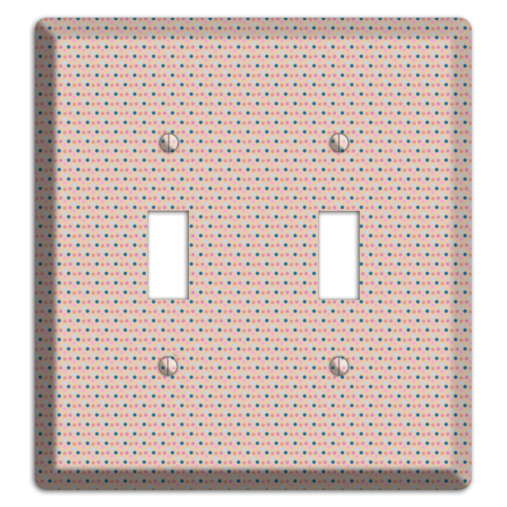 Multi Dusty Pink Tiny Dots 2 Toggle Wallplate