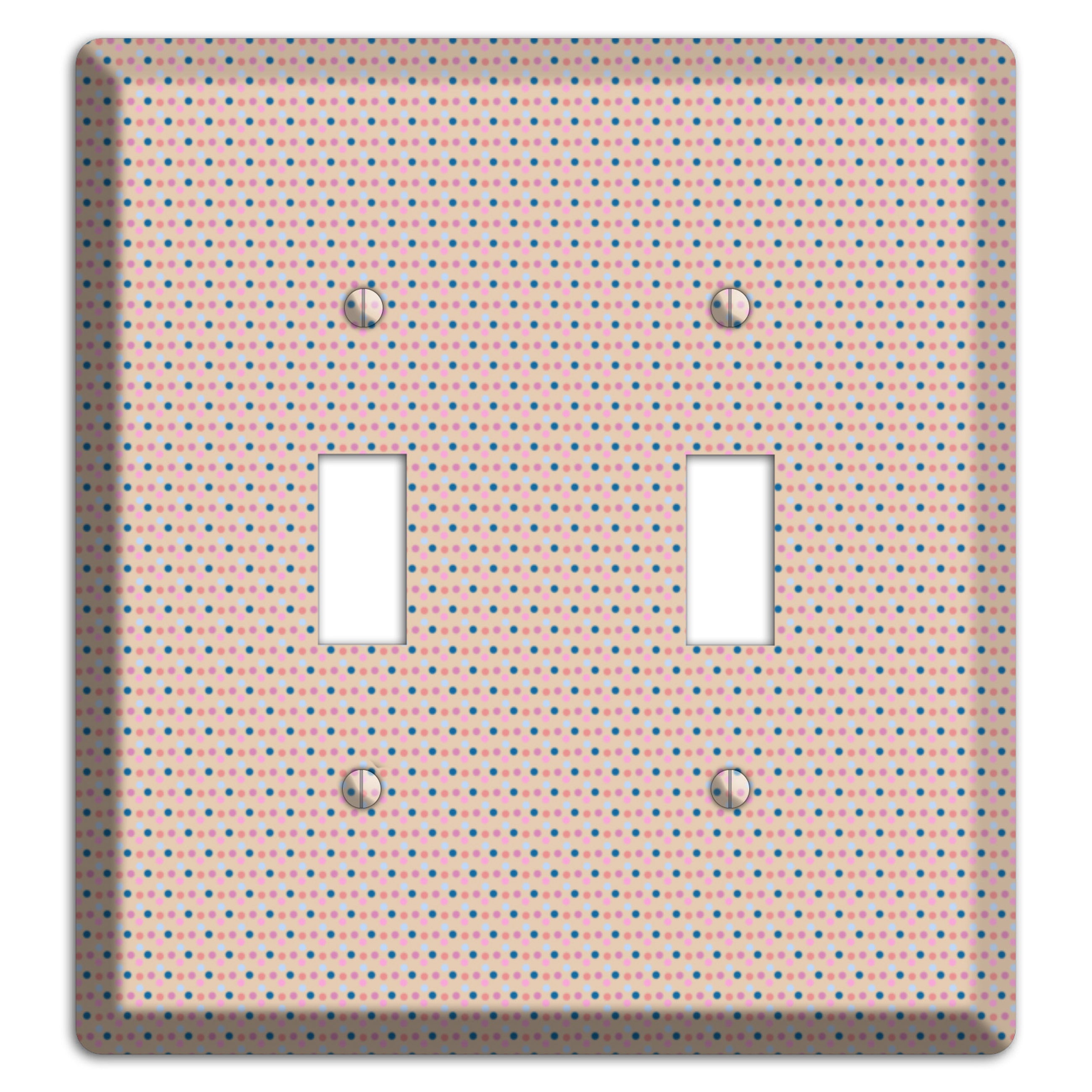 Multi Dusty Pink Tiny Dots 2 Toggle Wallplate