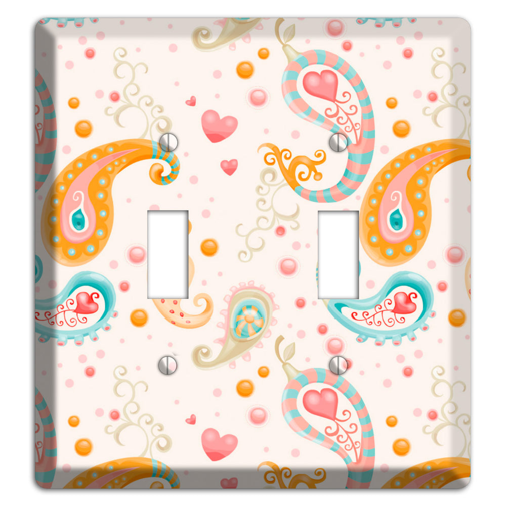 Multi Color Paisley 2 Toggle Wallplate