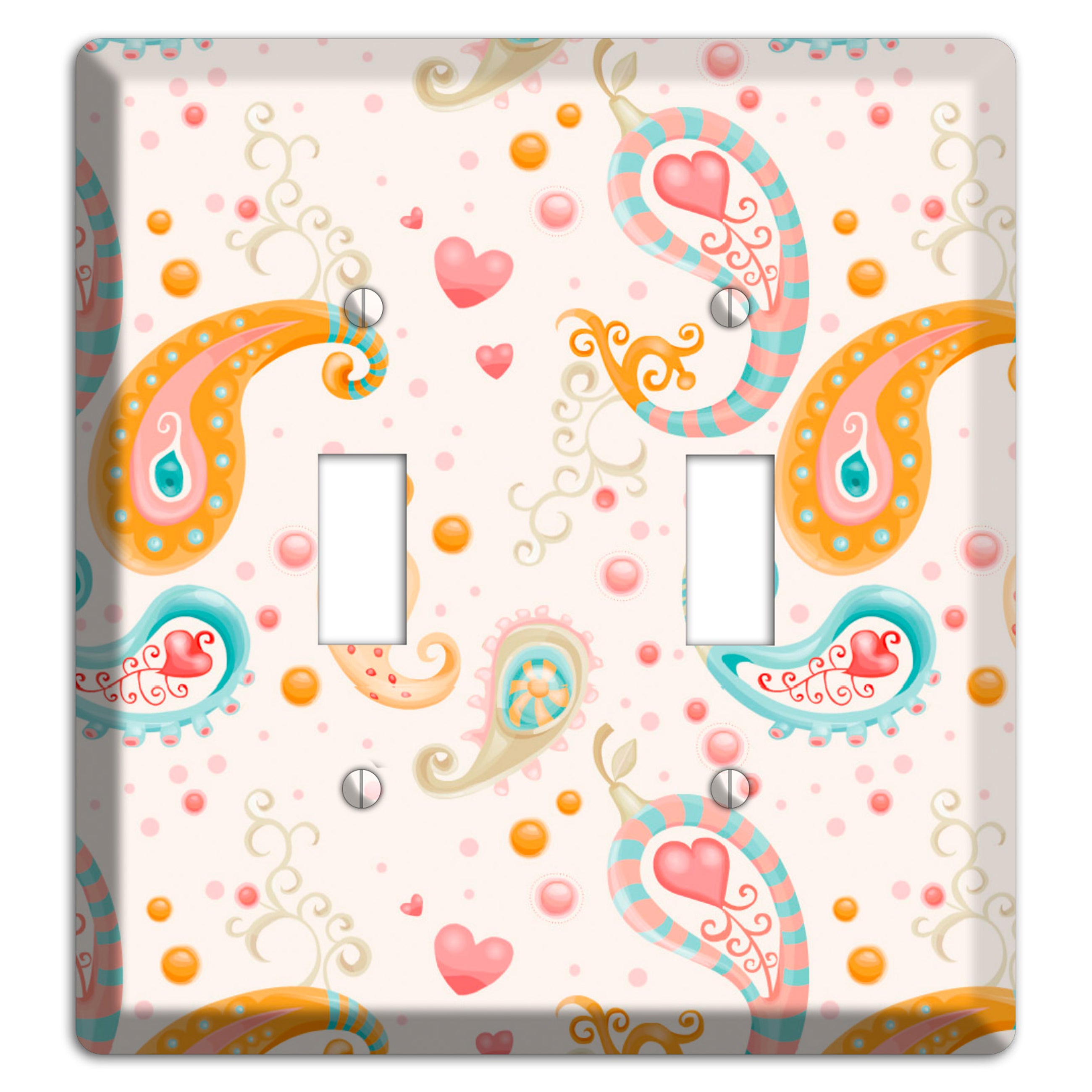 Multi Color Paisley 2 Toggle Wallplate