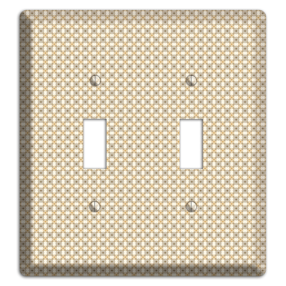 Multi Beige Tiled Arabesque 2 Toggle Wallplate