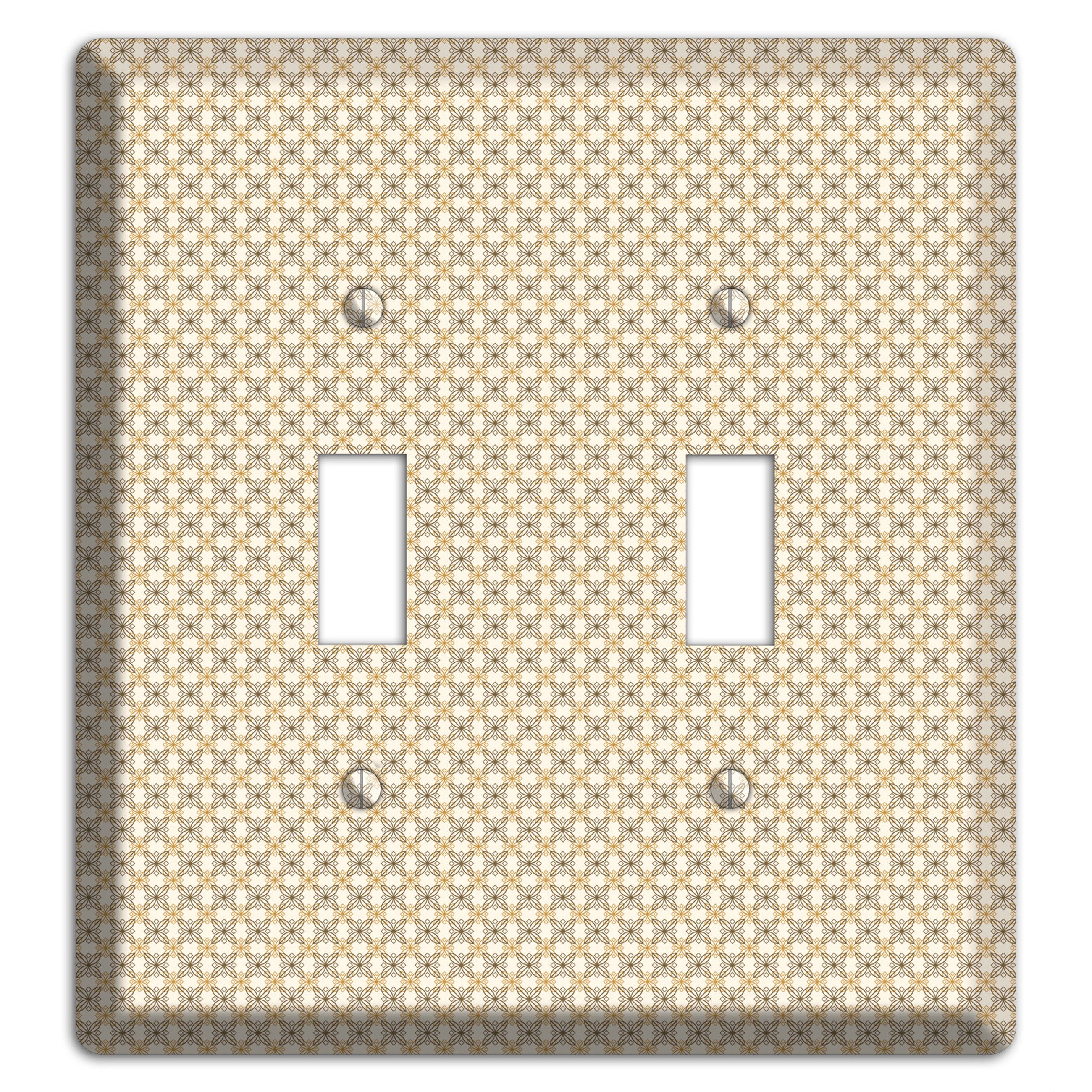 Multi Beige Tiled Arabesque 2 Toggle Wallplate