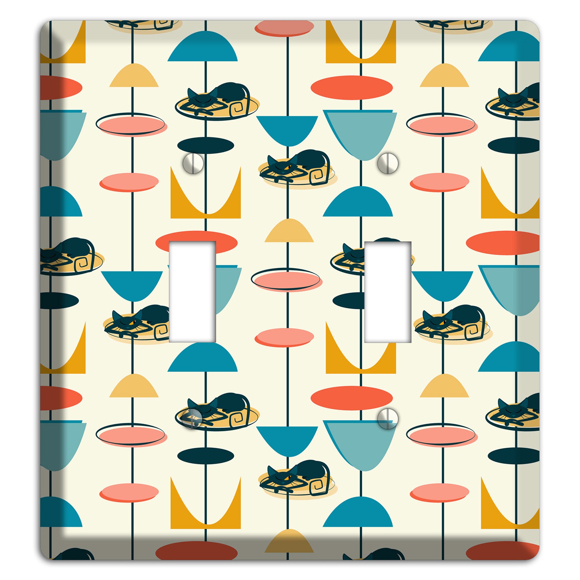 Sleeping Kitties 2 Toggle Wallplate