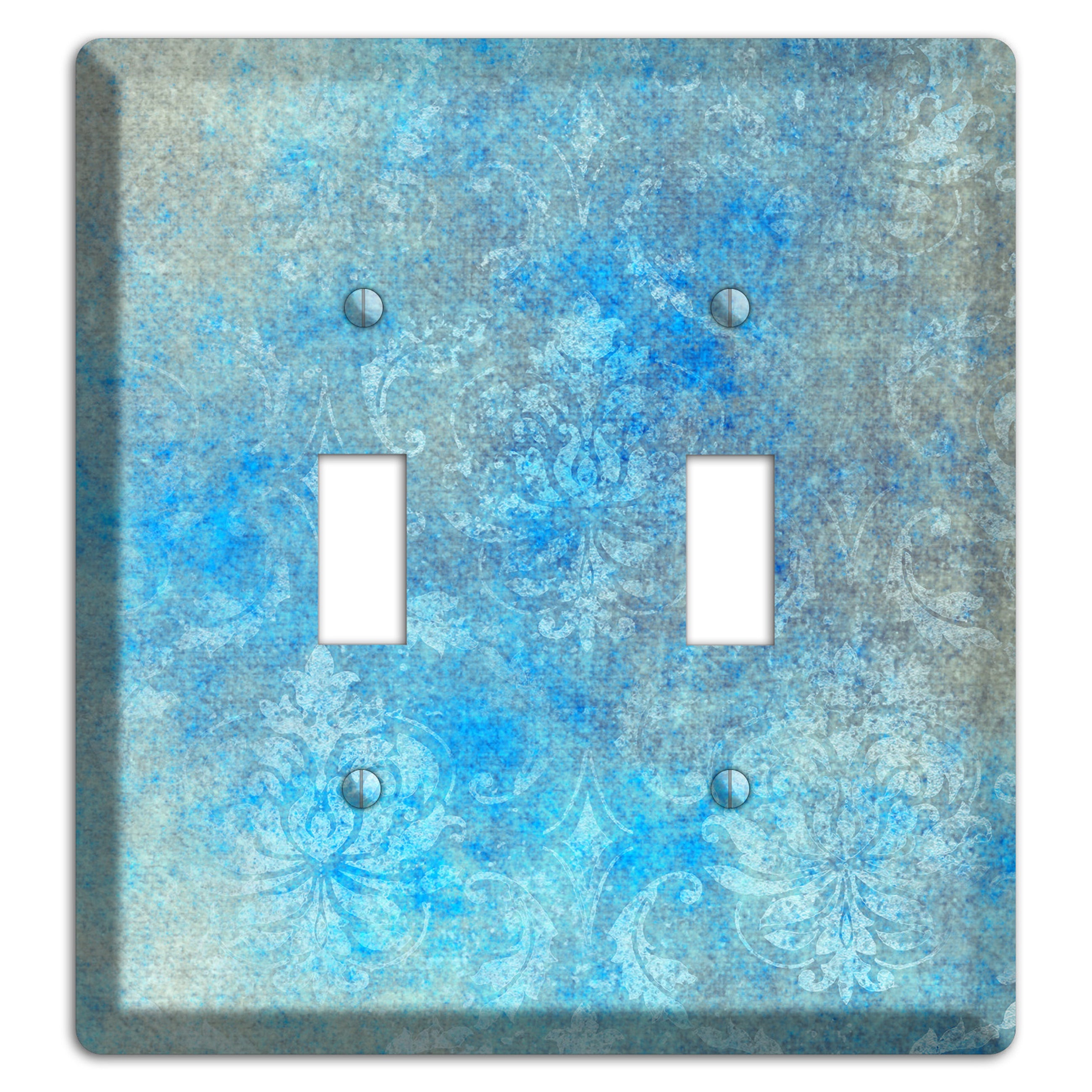 Picton Blue Whimsical Damask 2 Toggle Wallplate