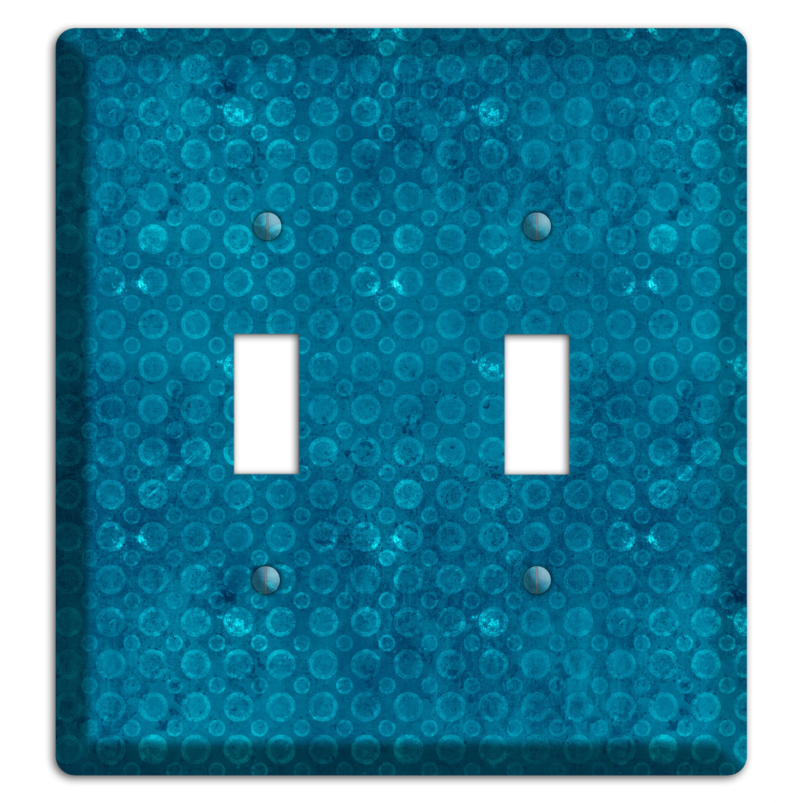Turquoise Circles 2 Toggle Wallplate