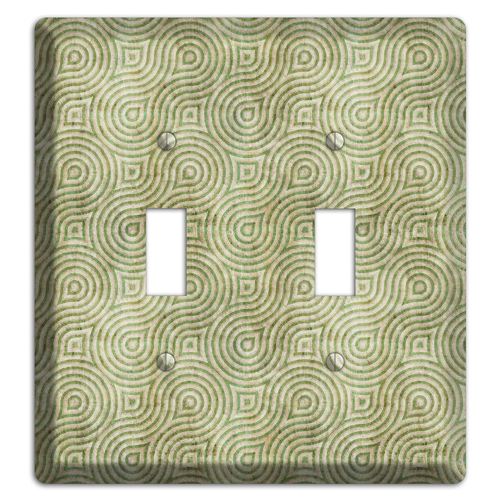 Light Green Swirl 2 Toggle Wallplate