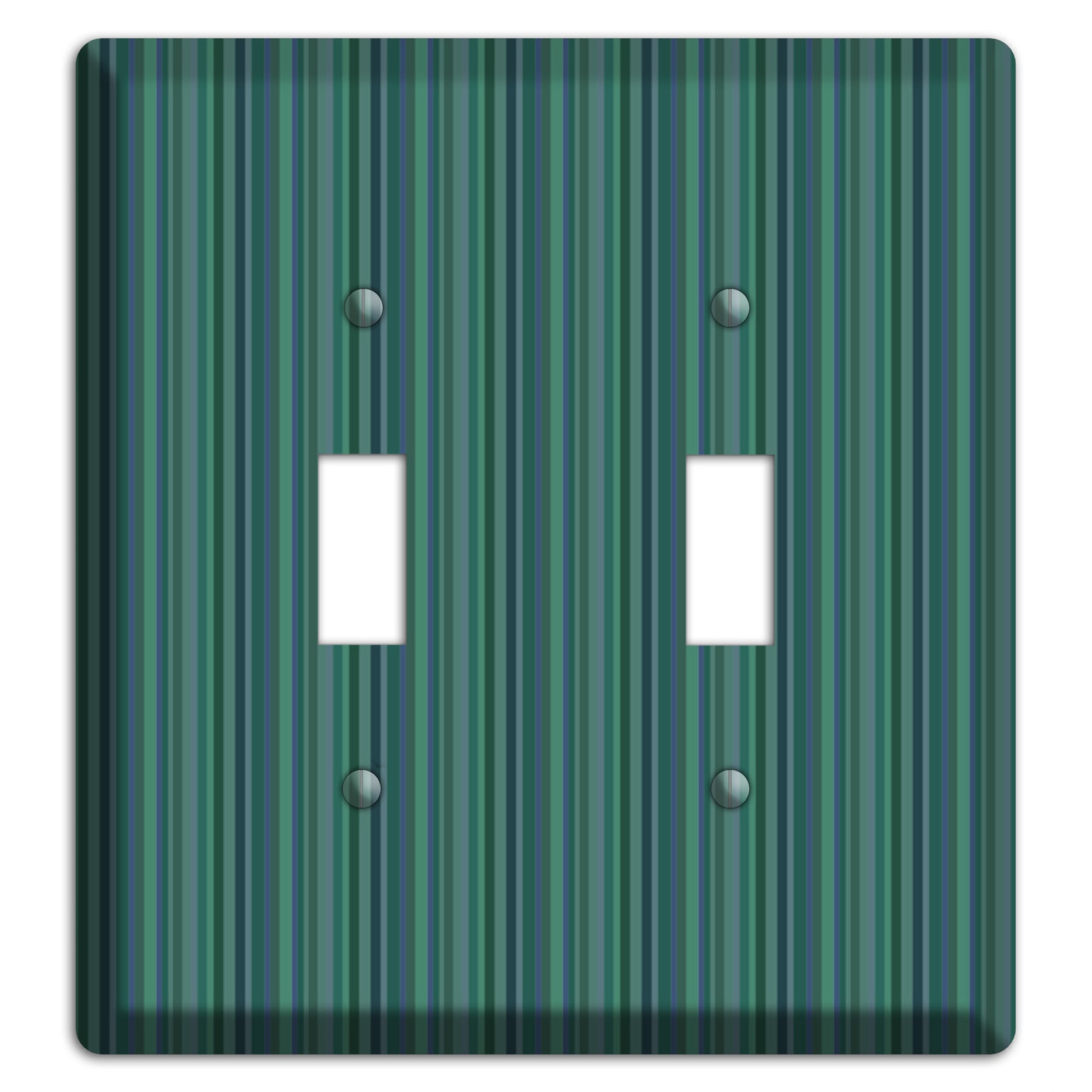 Multi Jade Vertical Stripes 2 Toggle Wallplate