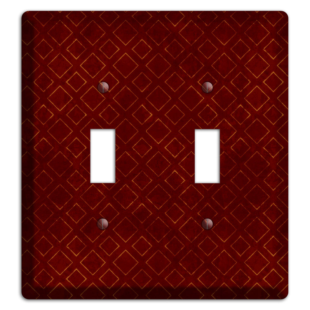 Maroon Diamonds 2 Toggle Wallplate