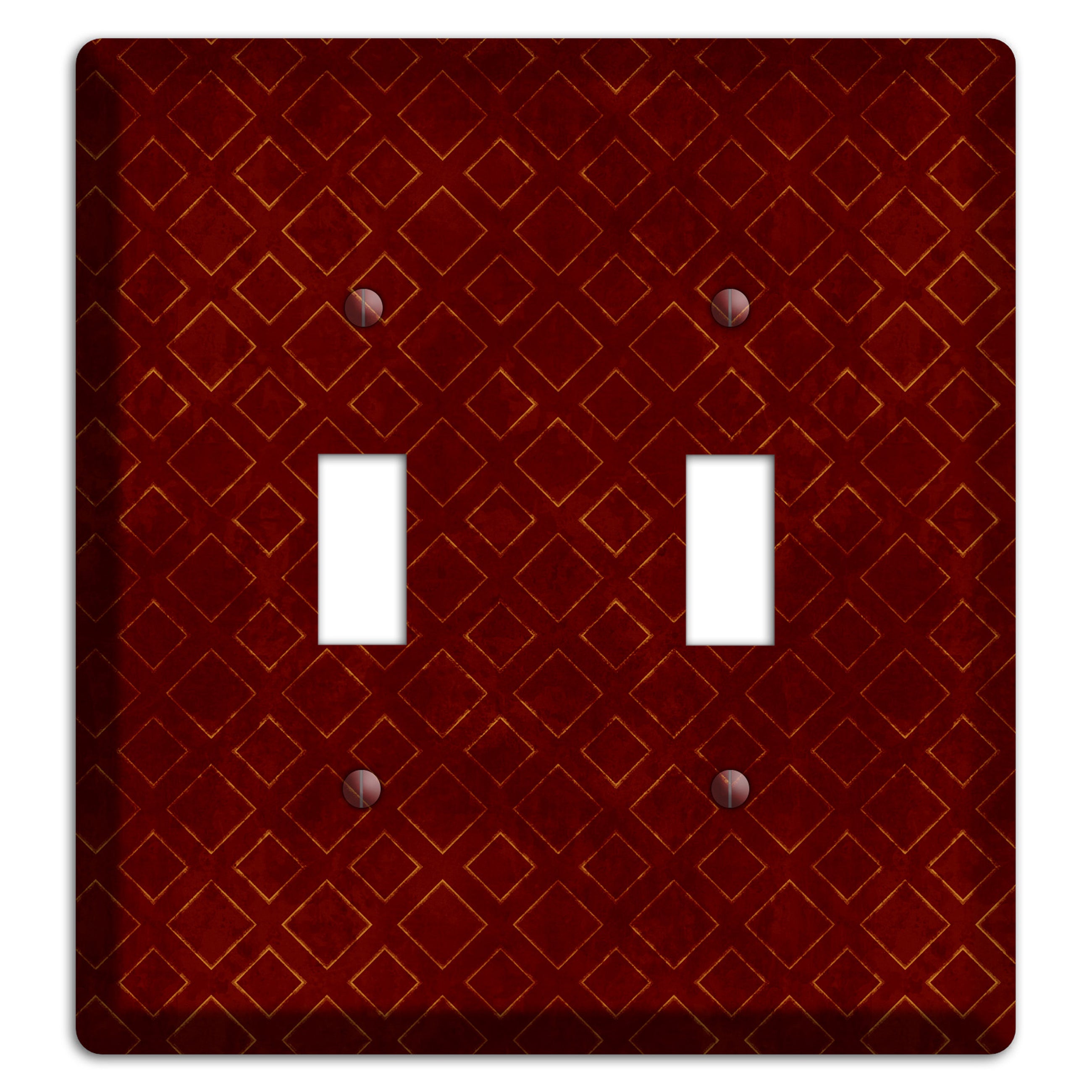 Maroon Diamonds 2 Toggle Wallplate