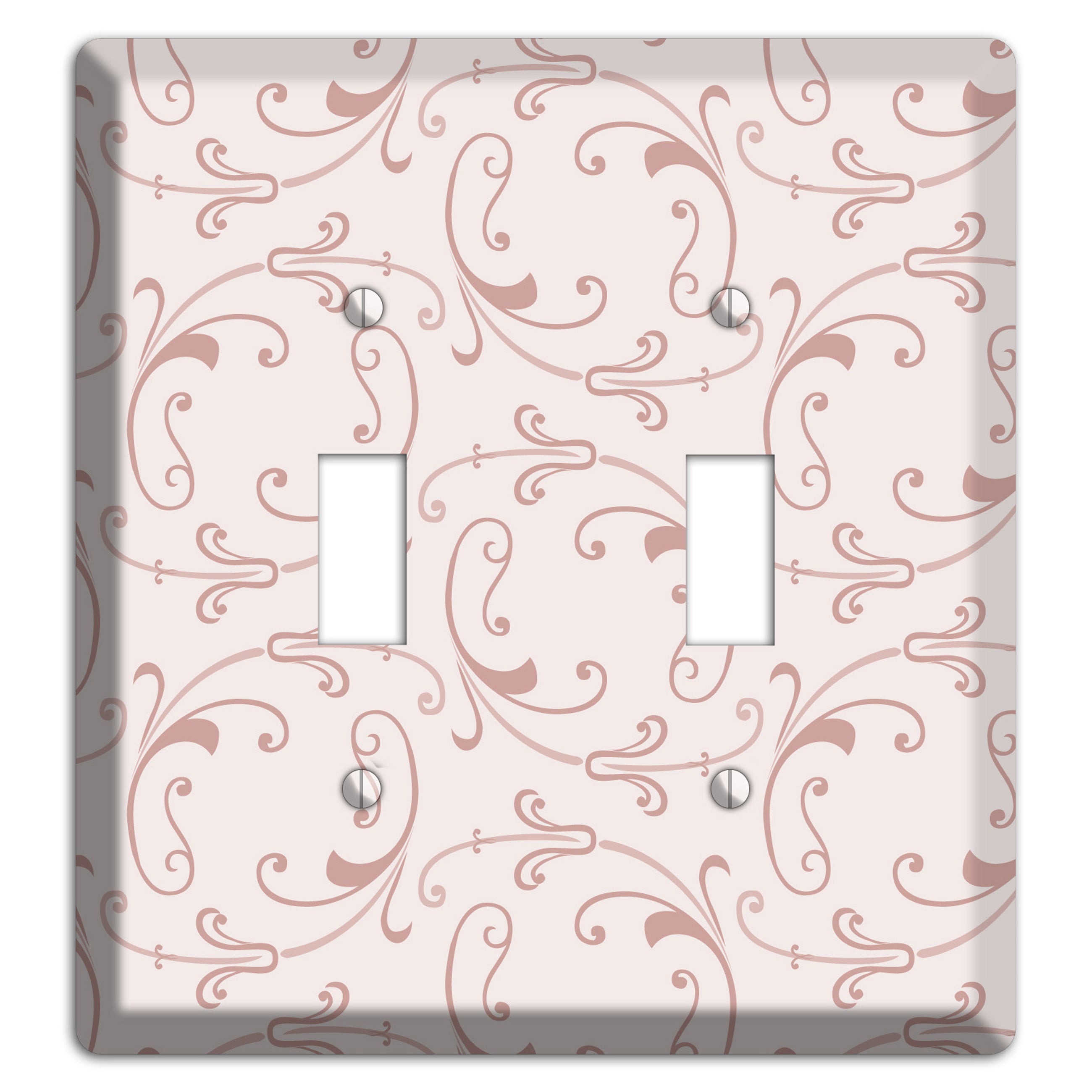 Dusty Rose Victorian Sprig 2 Toggle Wallplate