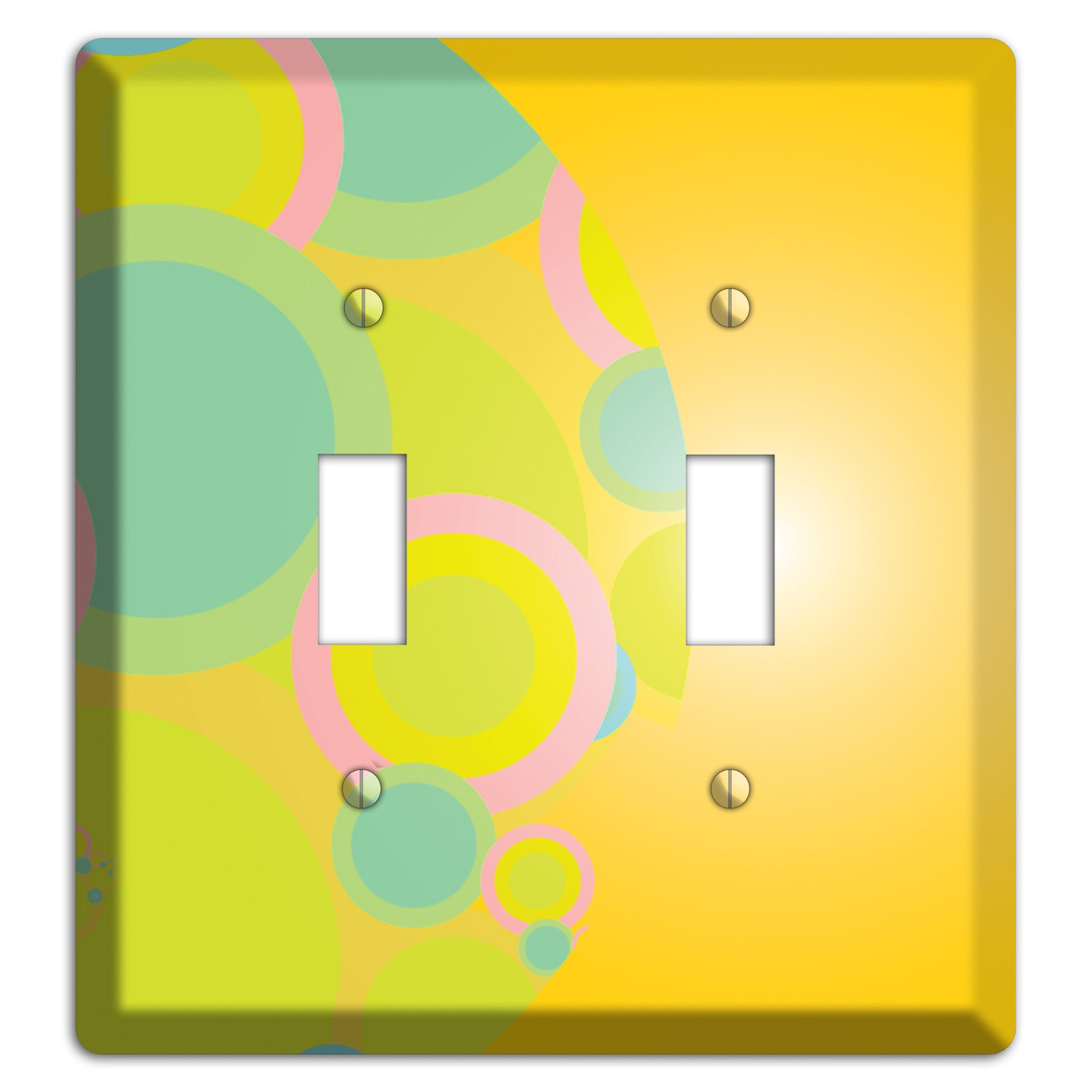 Yellow Circles 2 Toggle Wallplate