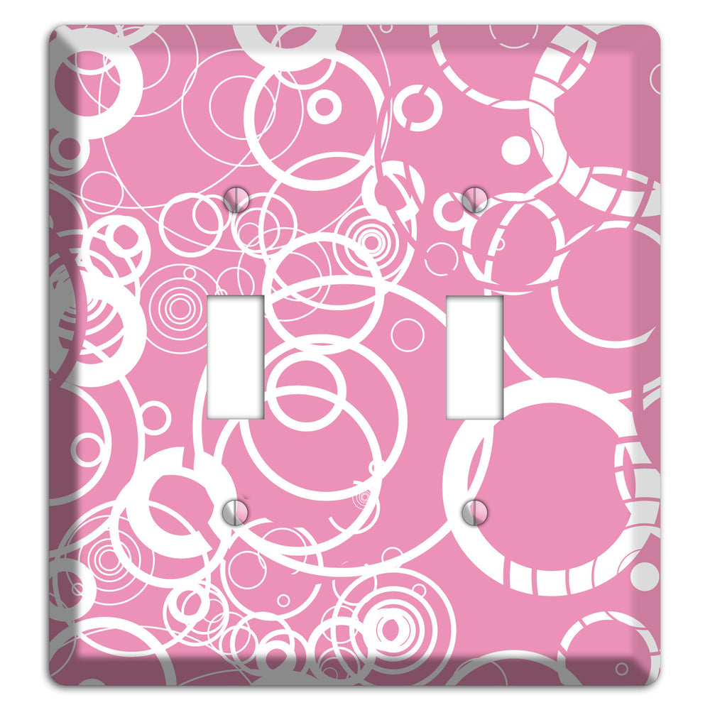 Light Pink Circles 2 Toggle Wallplate