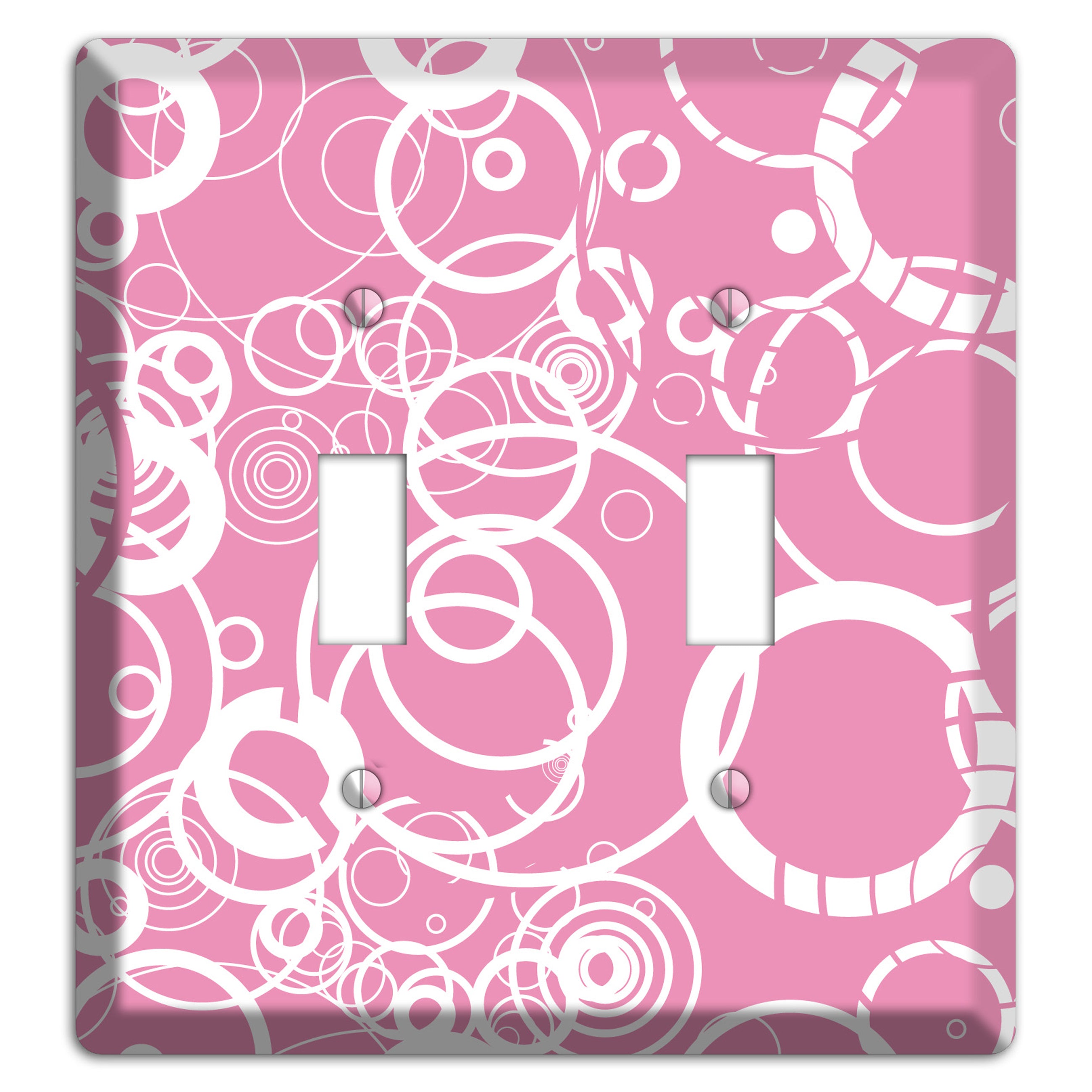 Light Pink Circles 2 Toggle Wallplate