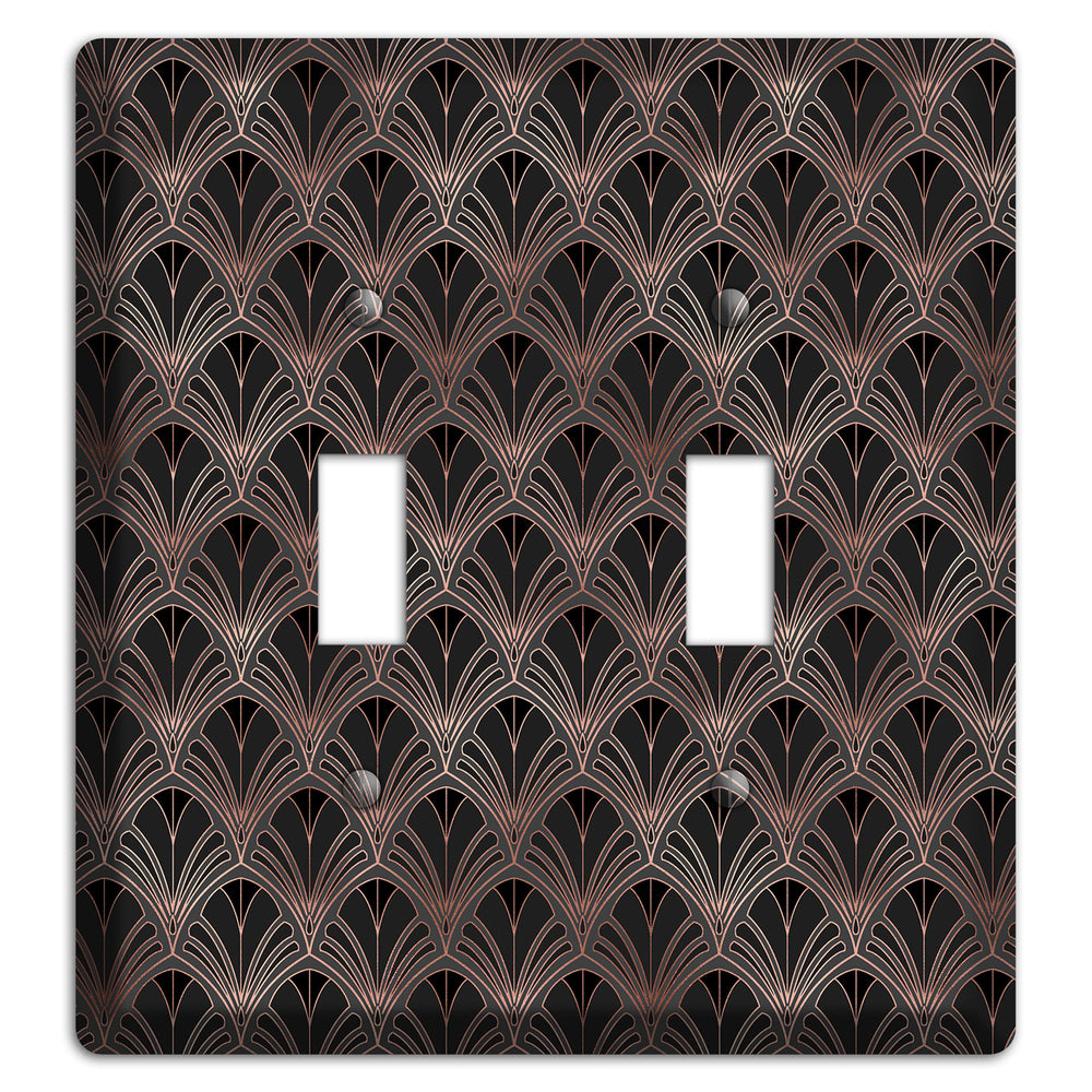 Black and Rose Deco 2 Toggle Wallplate