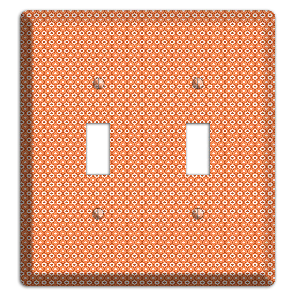 Coral Tiny Double Scallop 2 Toggle Wallplate