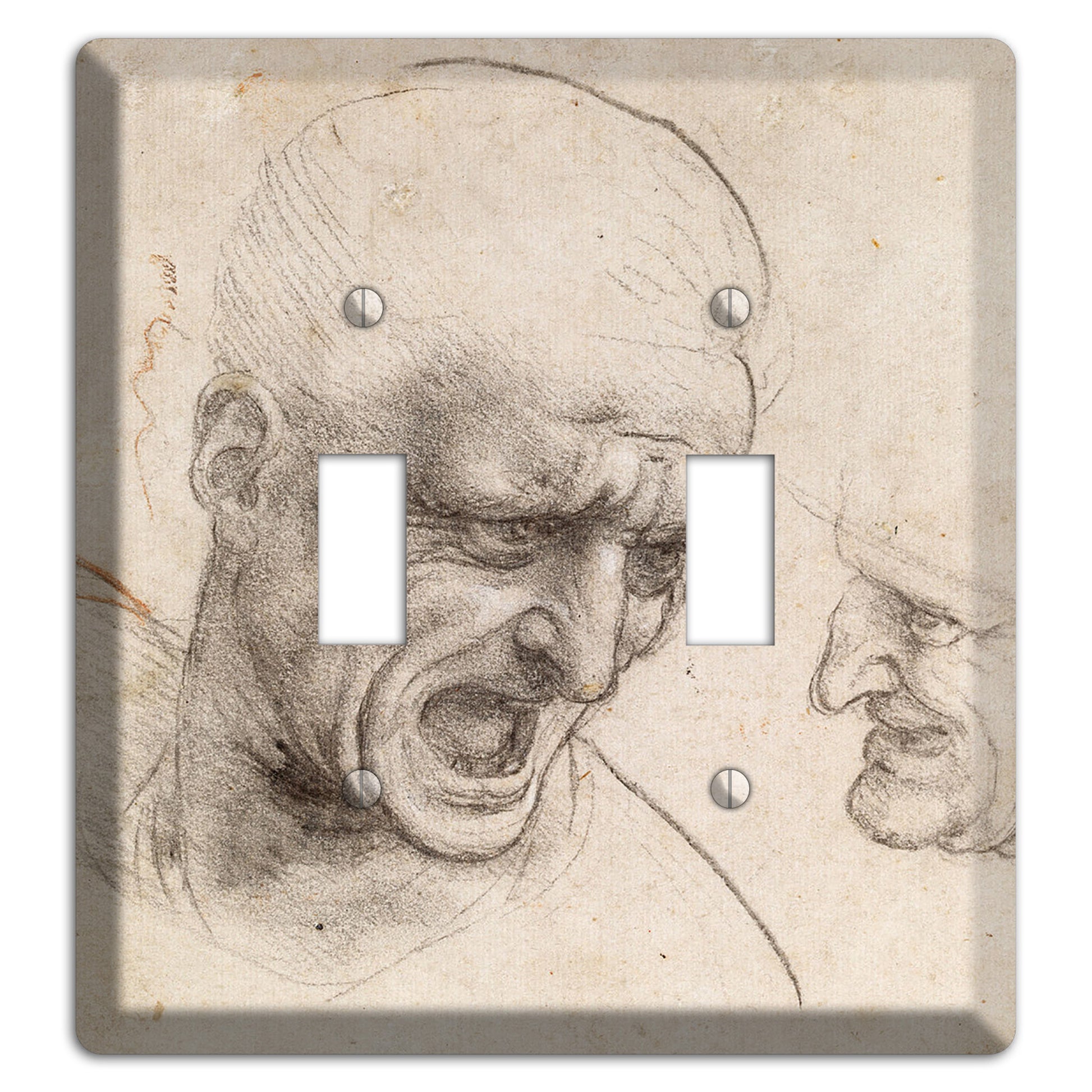 Da Vinci - Study of Two Warriors 2 Toggle Wallplate