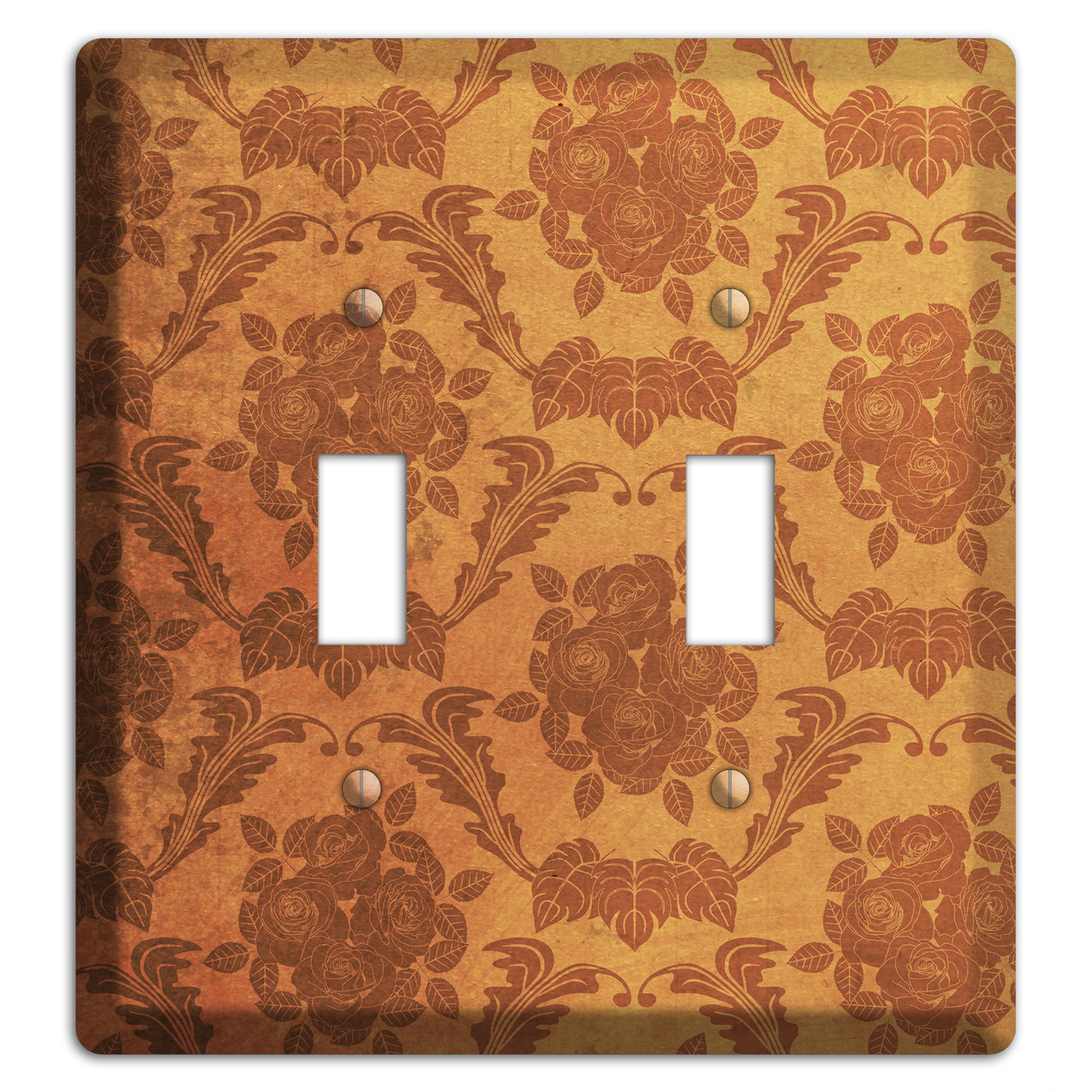 Cape Pallisar Vintage Rose Damask 2 Toggle Wallplate