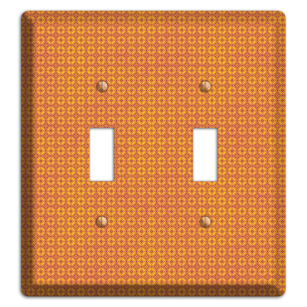 Multi Orange Arabesque 2 Toggle Wallplate
