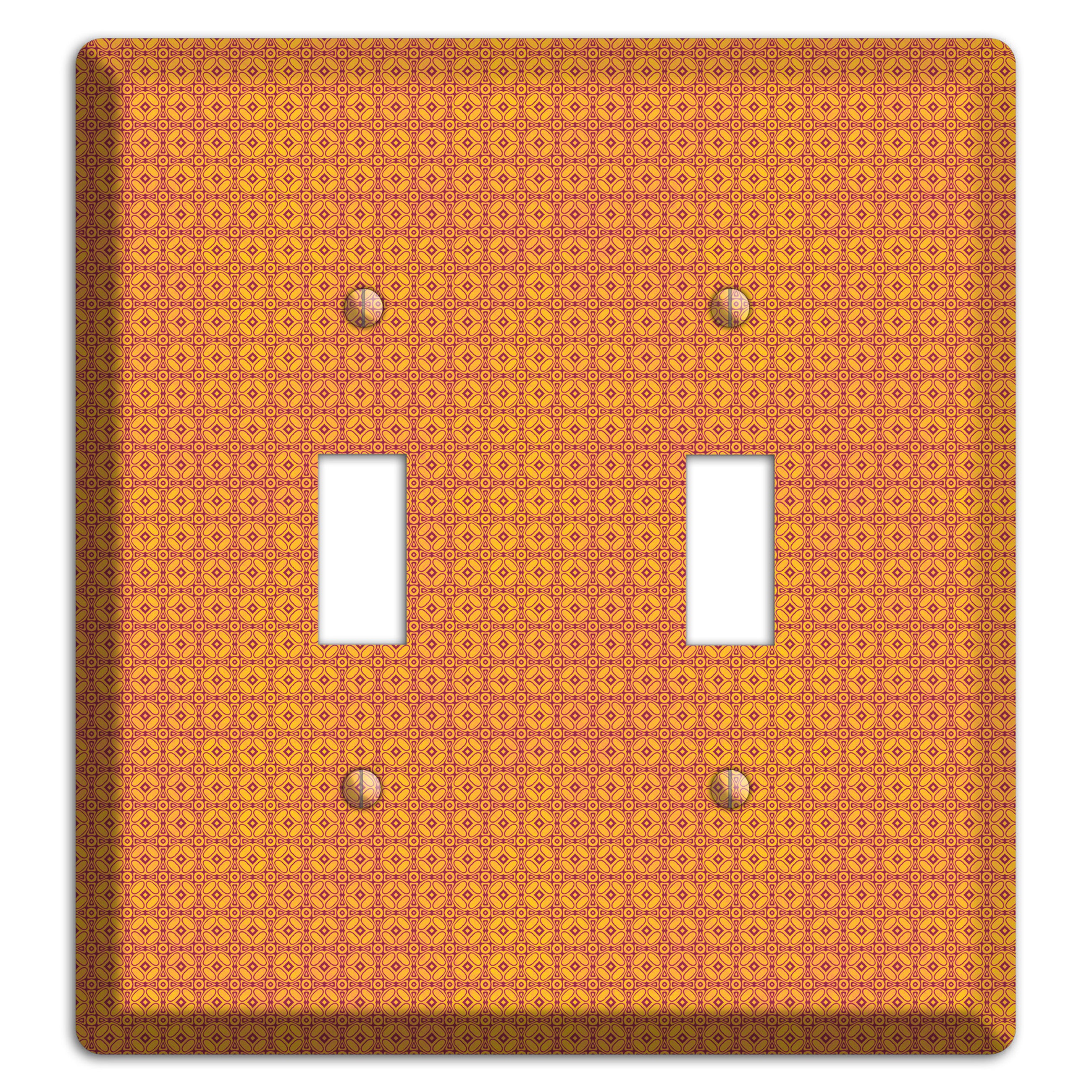 Multi Orange Arabesque 2 Toggle Wallplate
