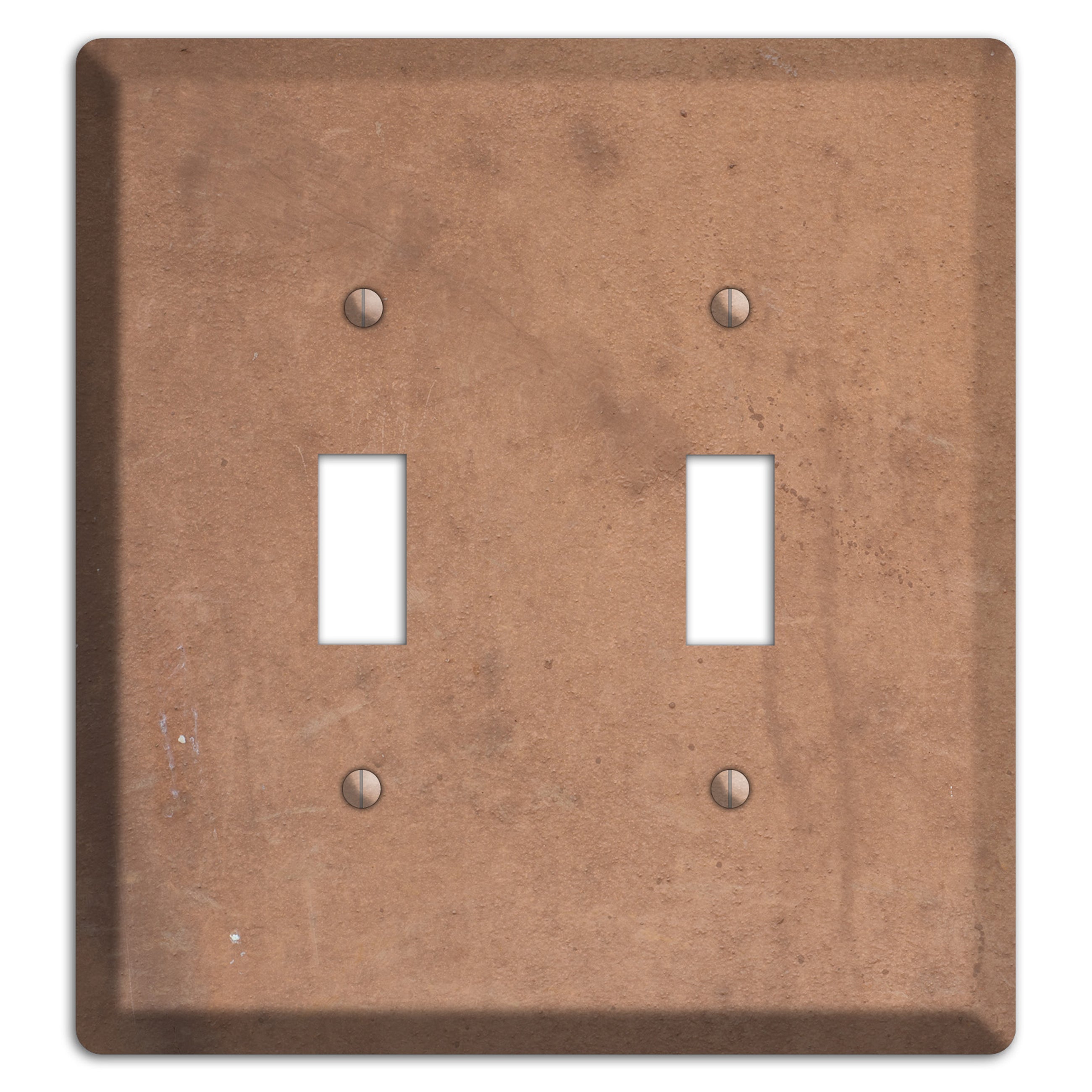 Light Brown Concrete 2 Toggle Wallplate