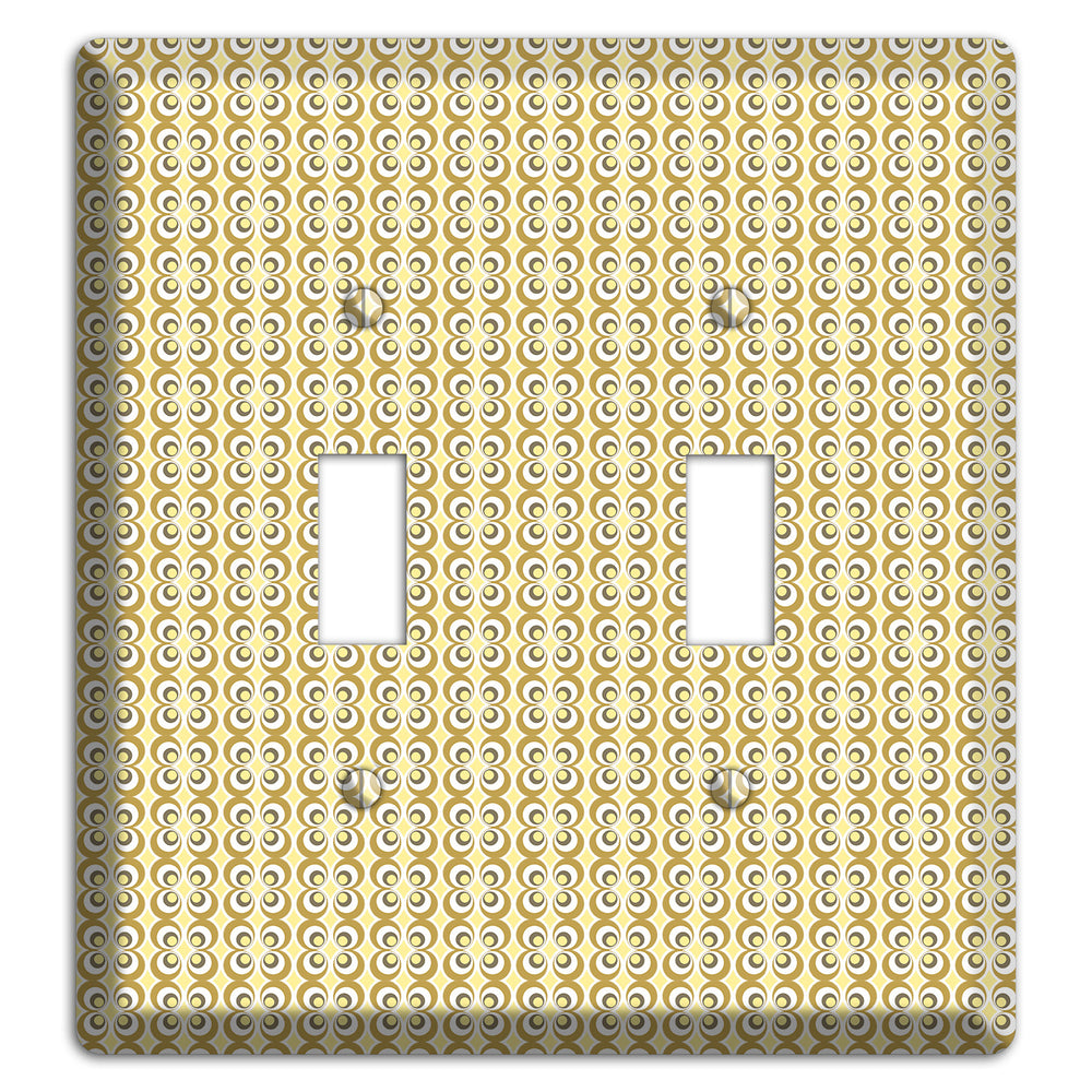 Yellow Offset Bullseye 2 Toggle Wallplate