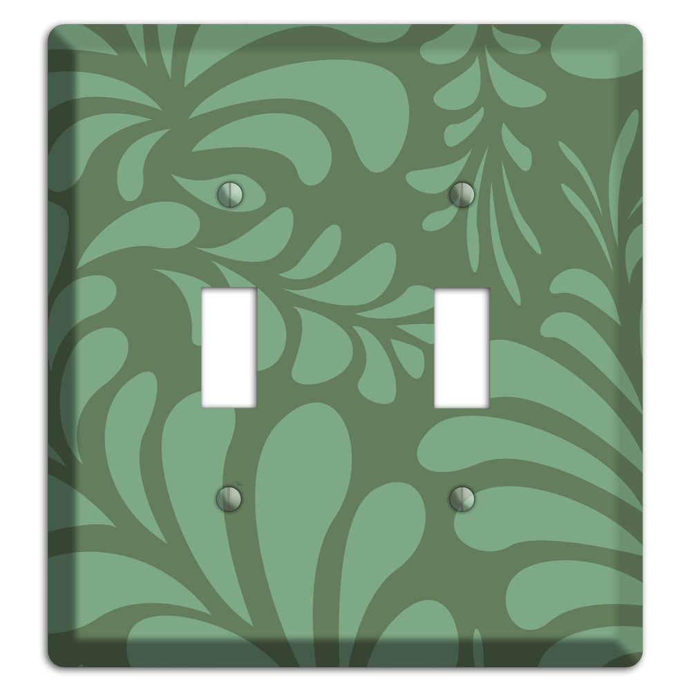 Green Herati 2 Toggle Wallplate