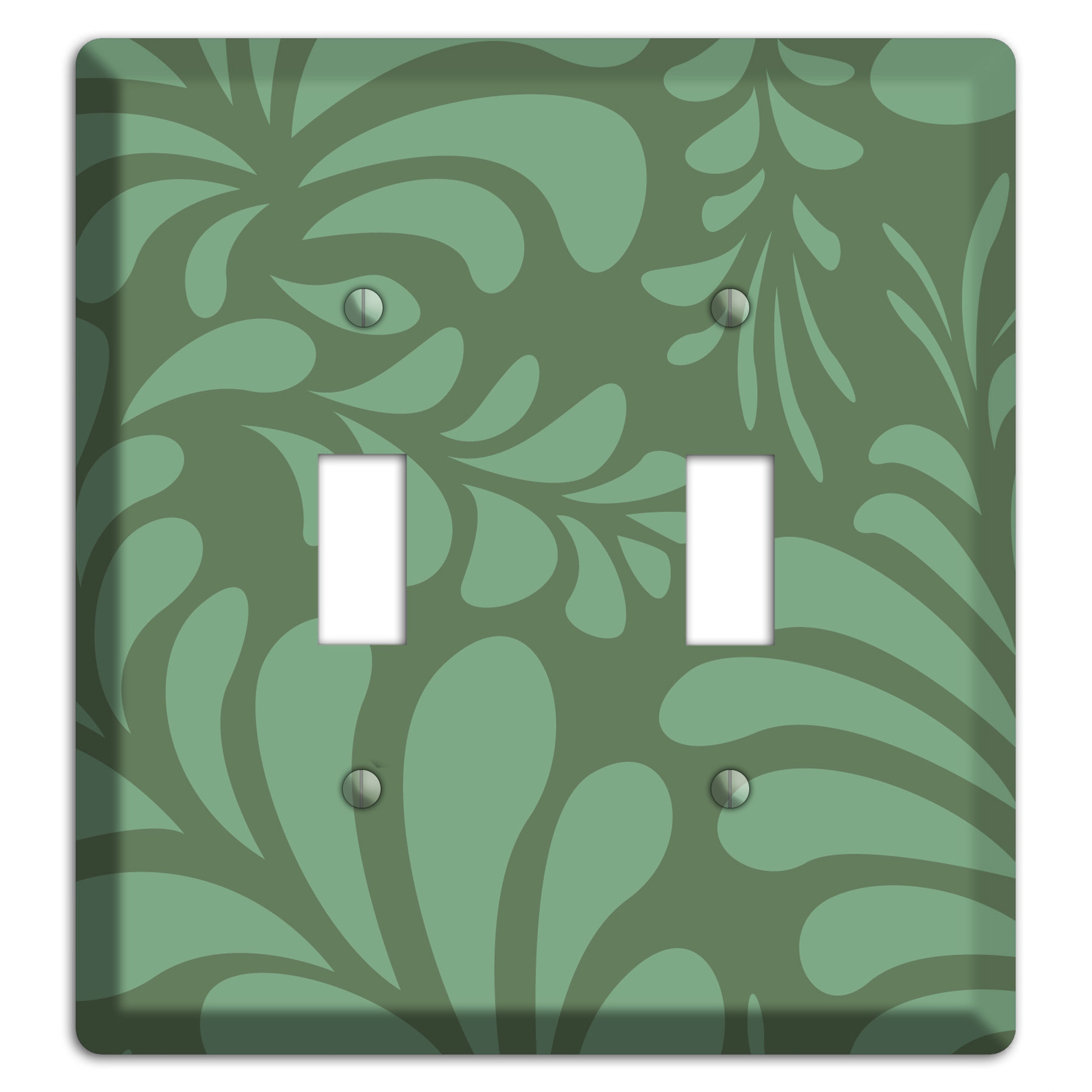 Green Herati 2 Toggle Wallplate