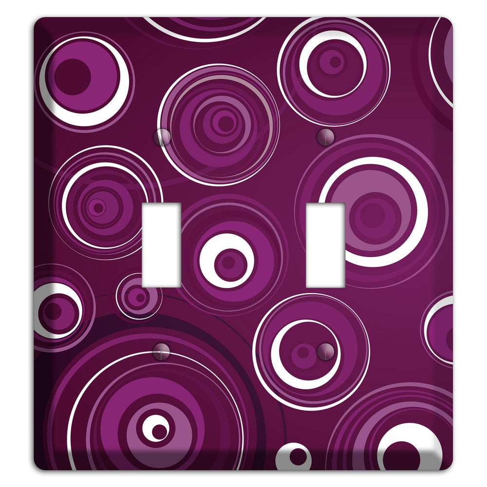 Purple Circles 2 2 Toggle Wallplate