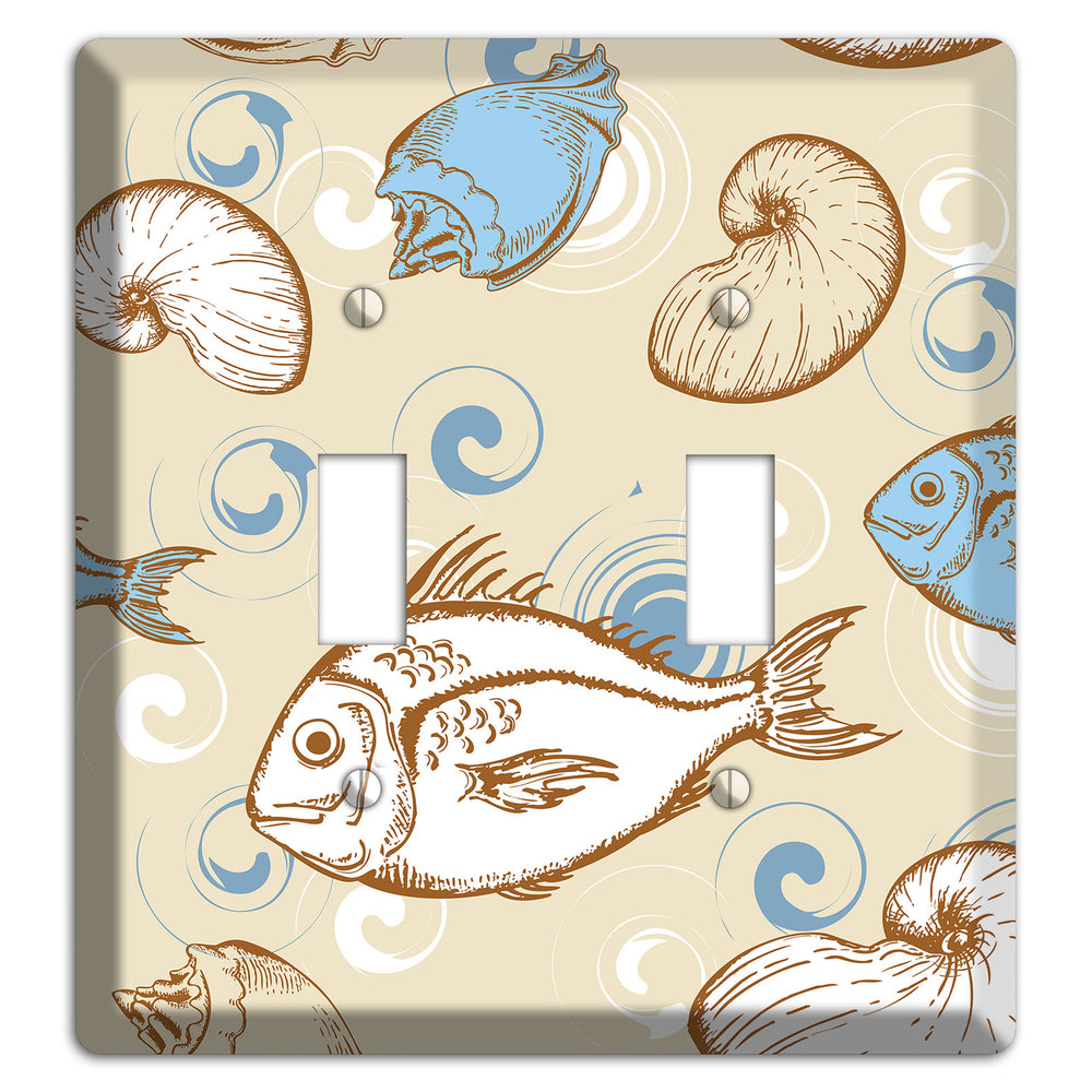 Mixed Sea Life Style 2 2 Toggle Wallplate