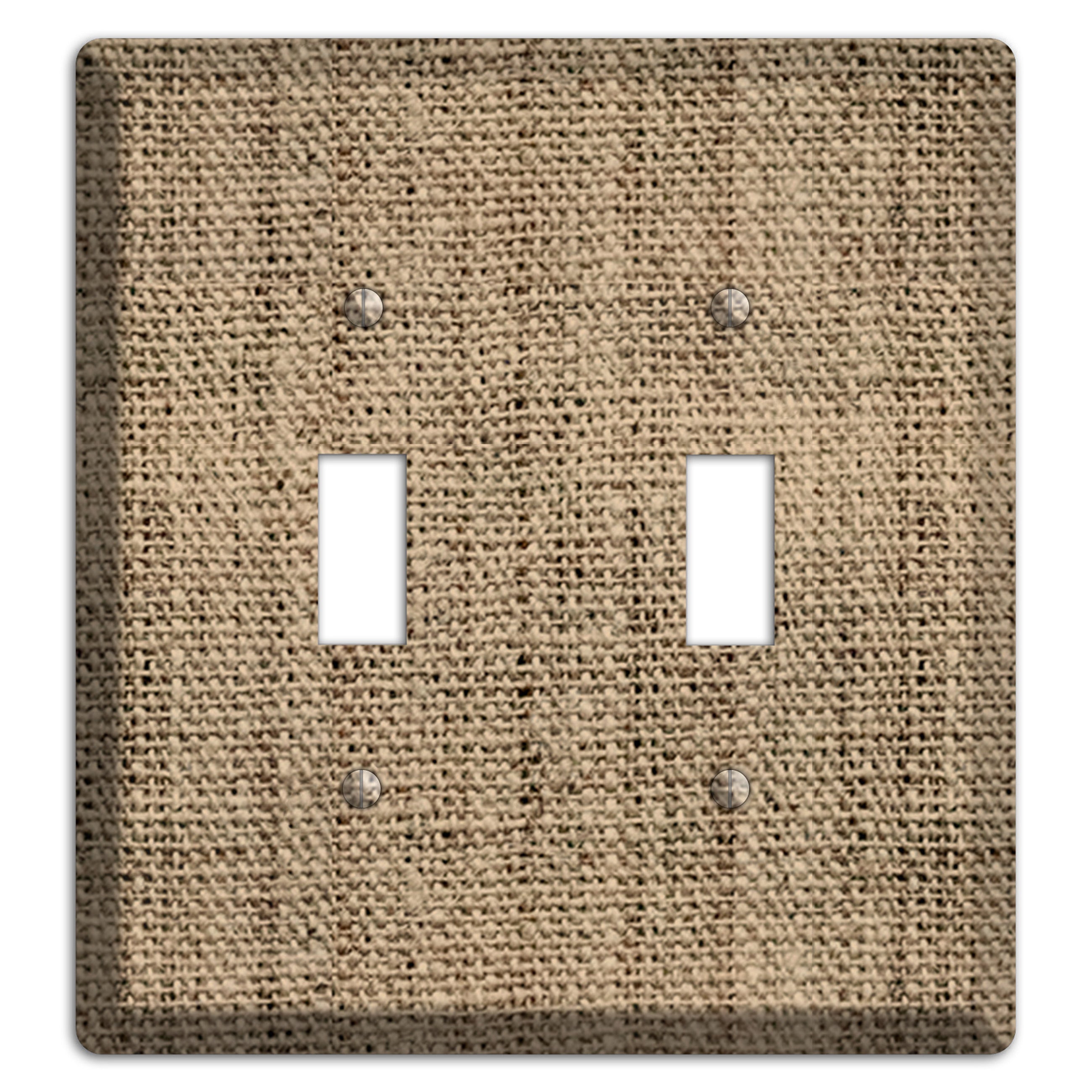 Donkey Brown Burlap 2 Toggle Wallplate