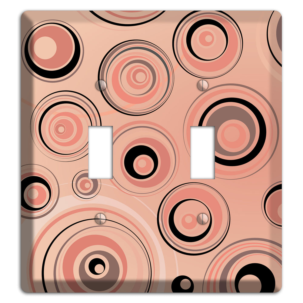 Salmon Circles 2 Toggle Wallplate