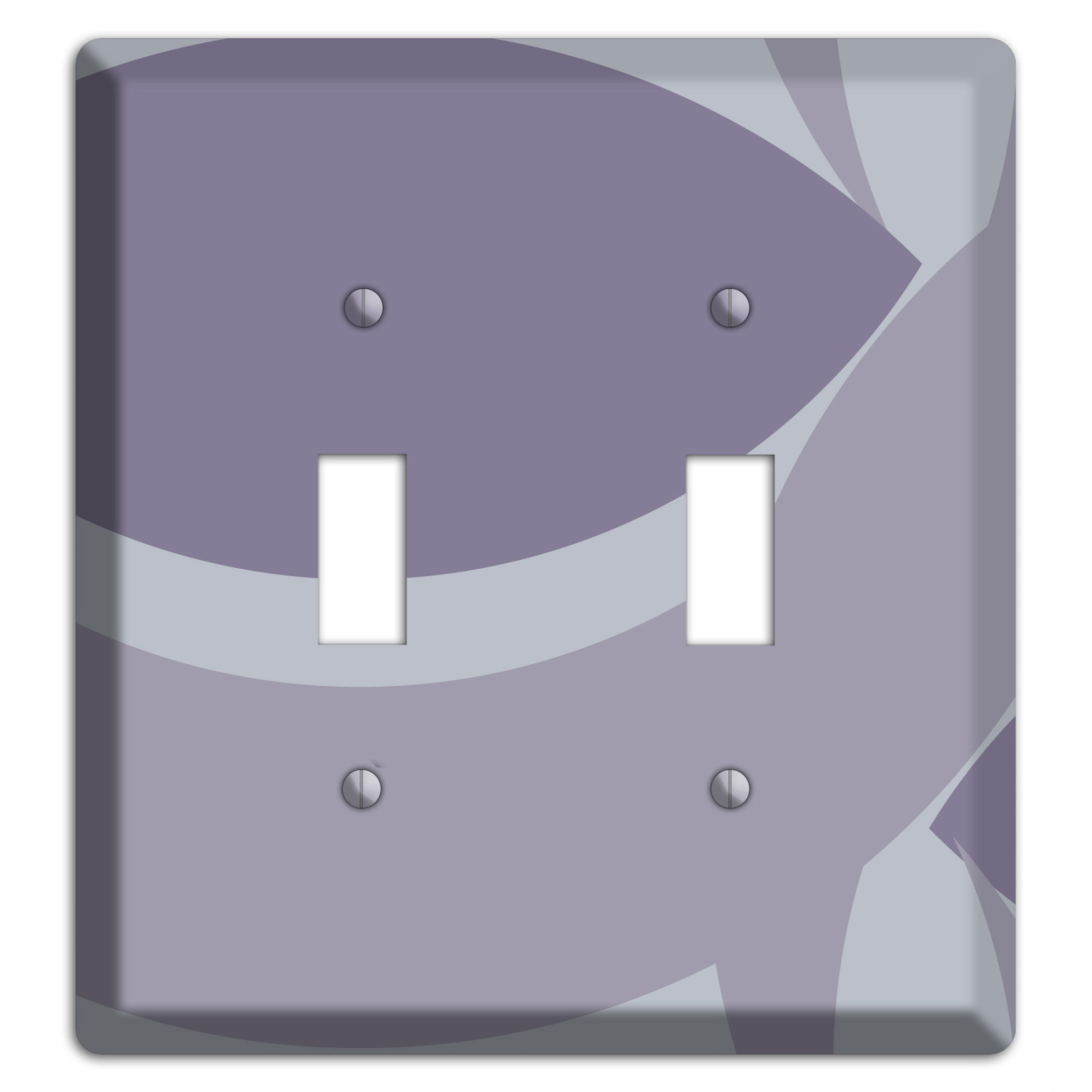 Grey and Lavender Abstract 2 Toggle Wallplate