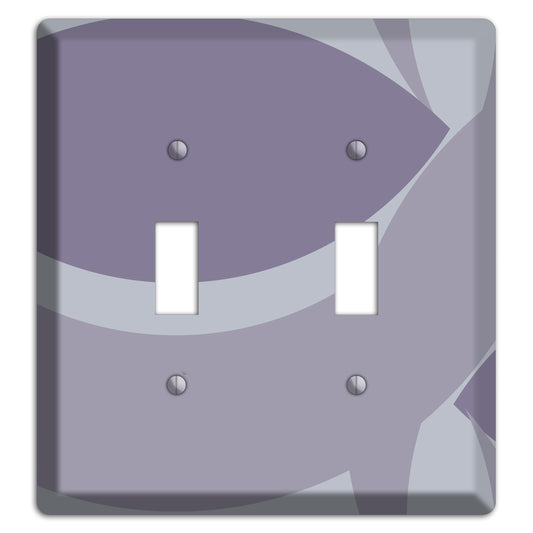 Grey and Lavender Abstract 2 Toggle Wallplate