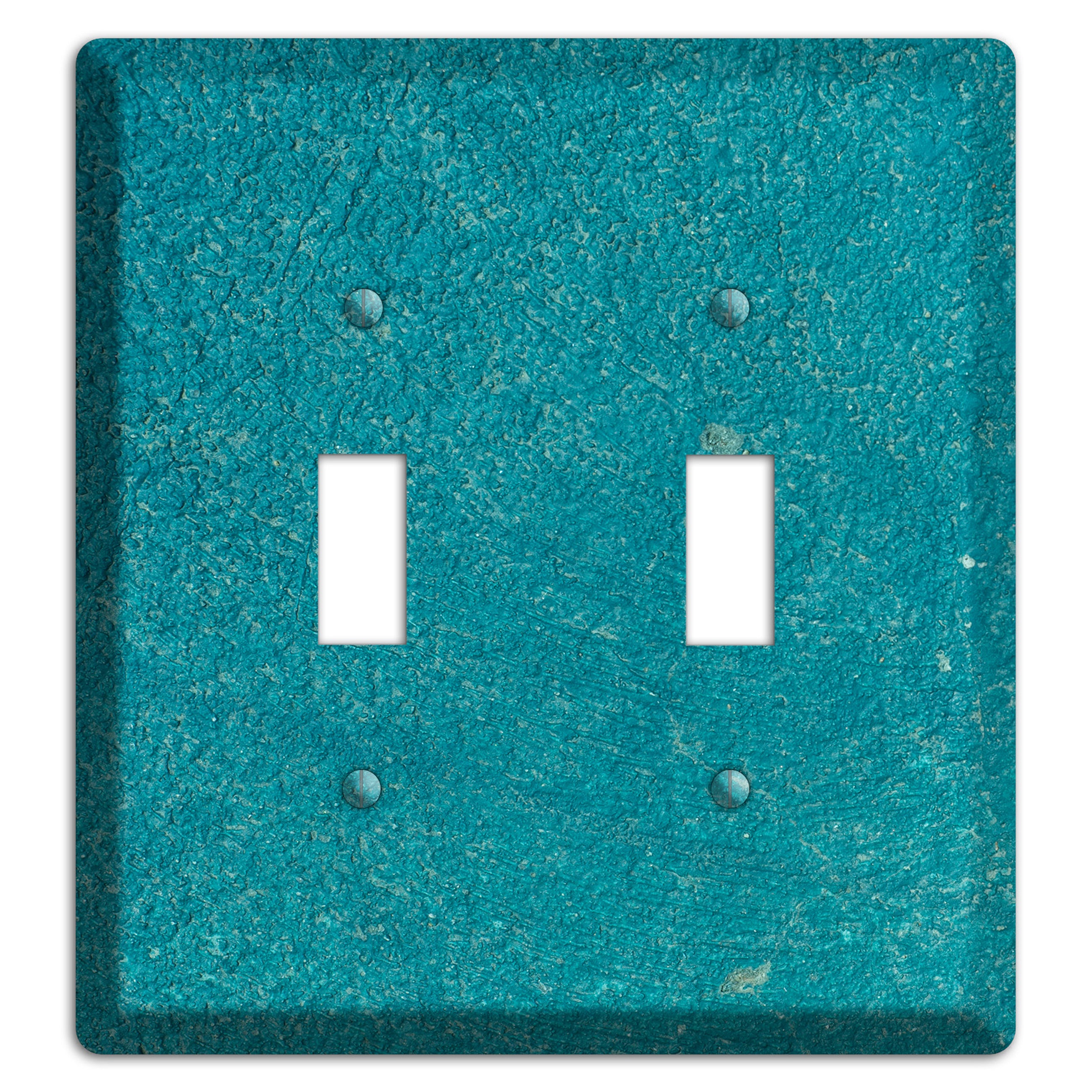 Teal concrete 2 Toggle Wallplate