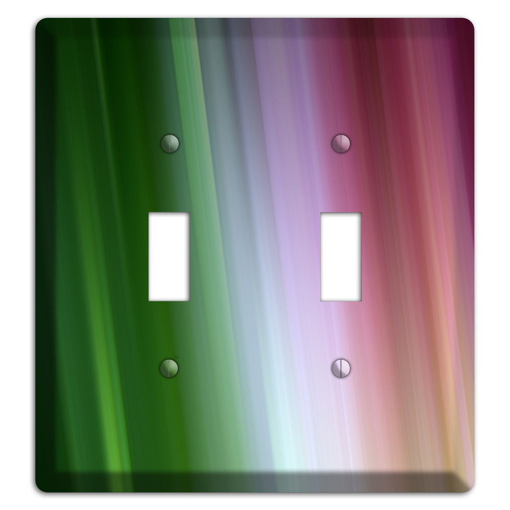 Green Lavender and Pink Ray of Light 2 Toggle Wallplate