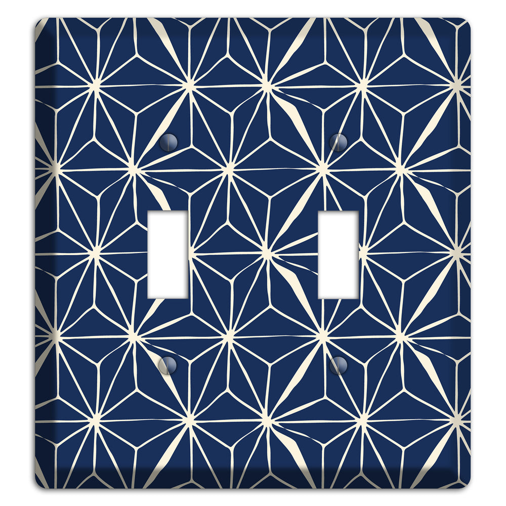 Navy Geometric Tile 2 Toggle Wallplate