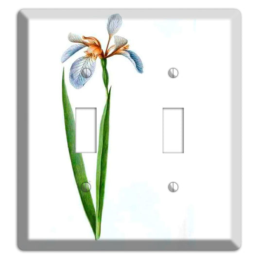 White Iris 2 2 Toggle Wallplate