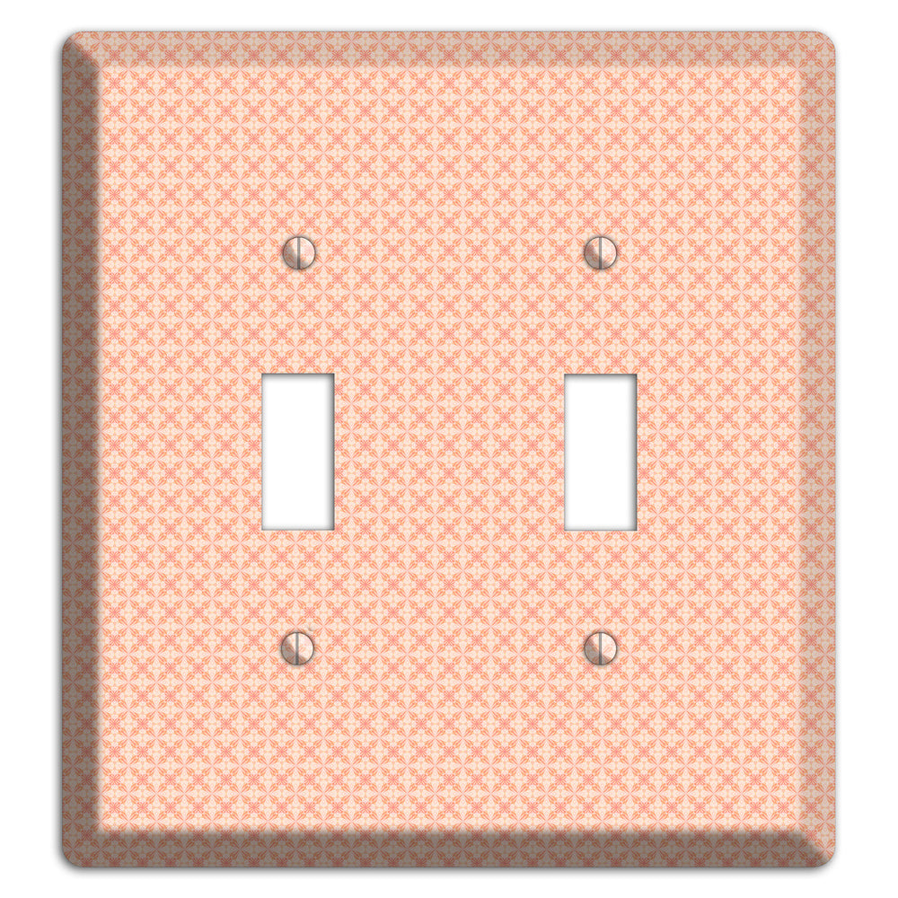 Peach Quatrefoil 2 Toggle Wallplate