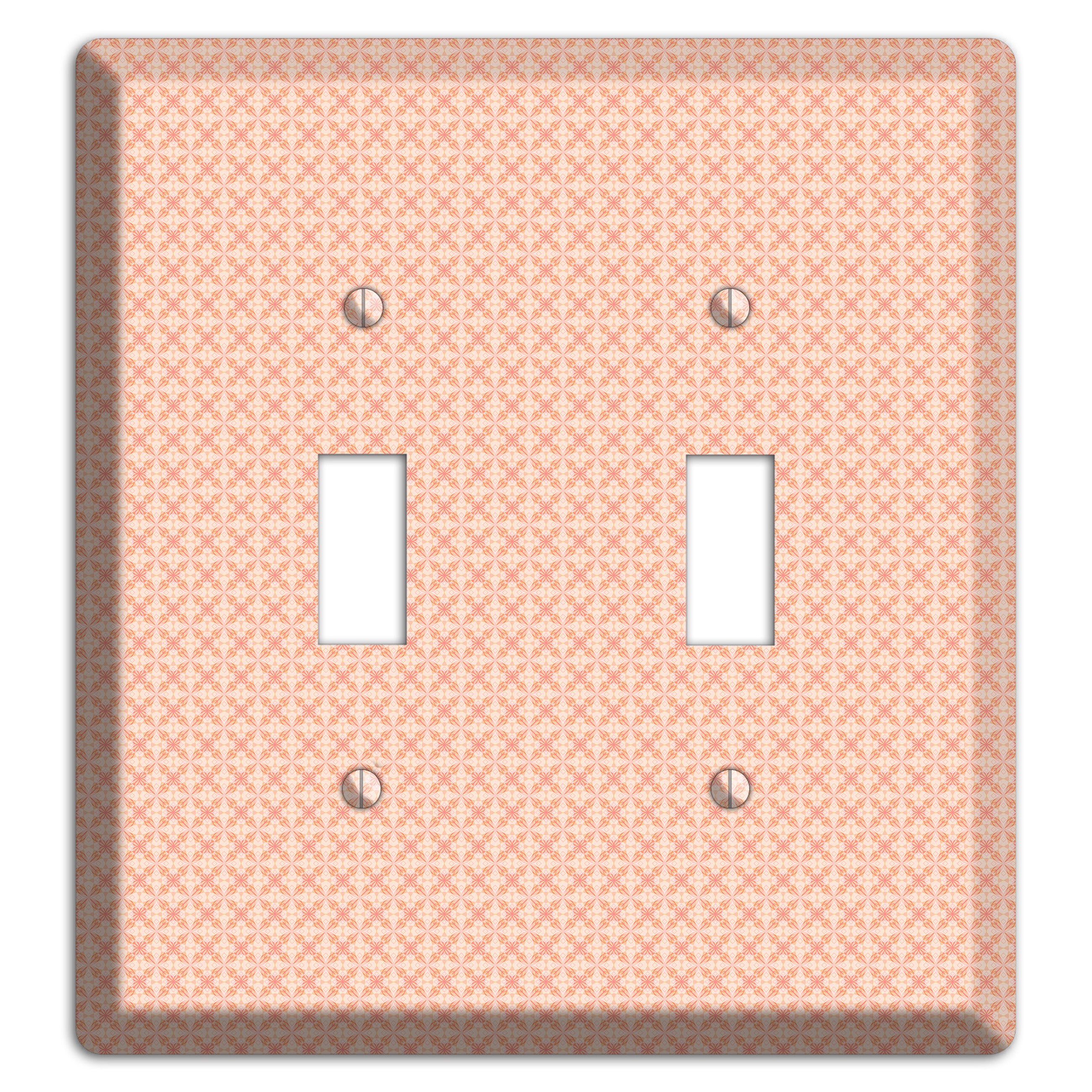 Peach Quatrefoil 2 Toggle Wallplate