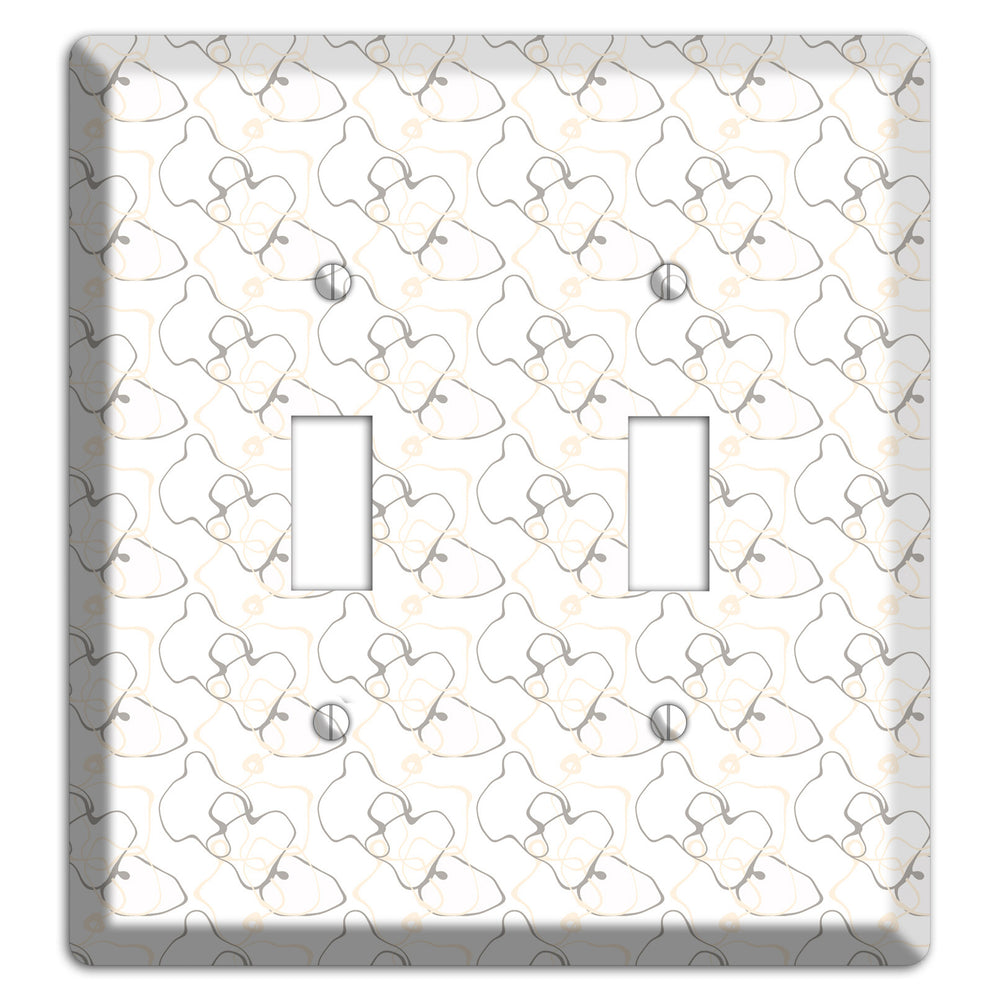 White with Irregular Circles 2 Toggle Wallplate