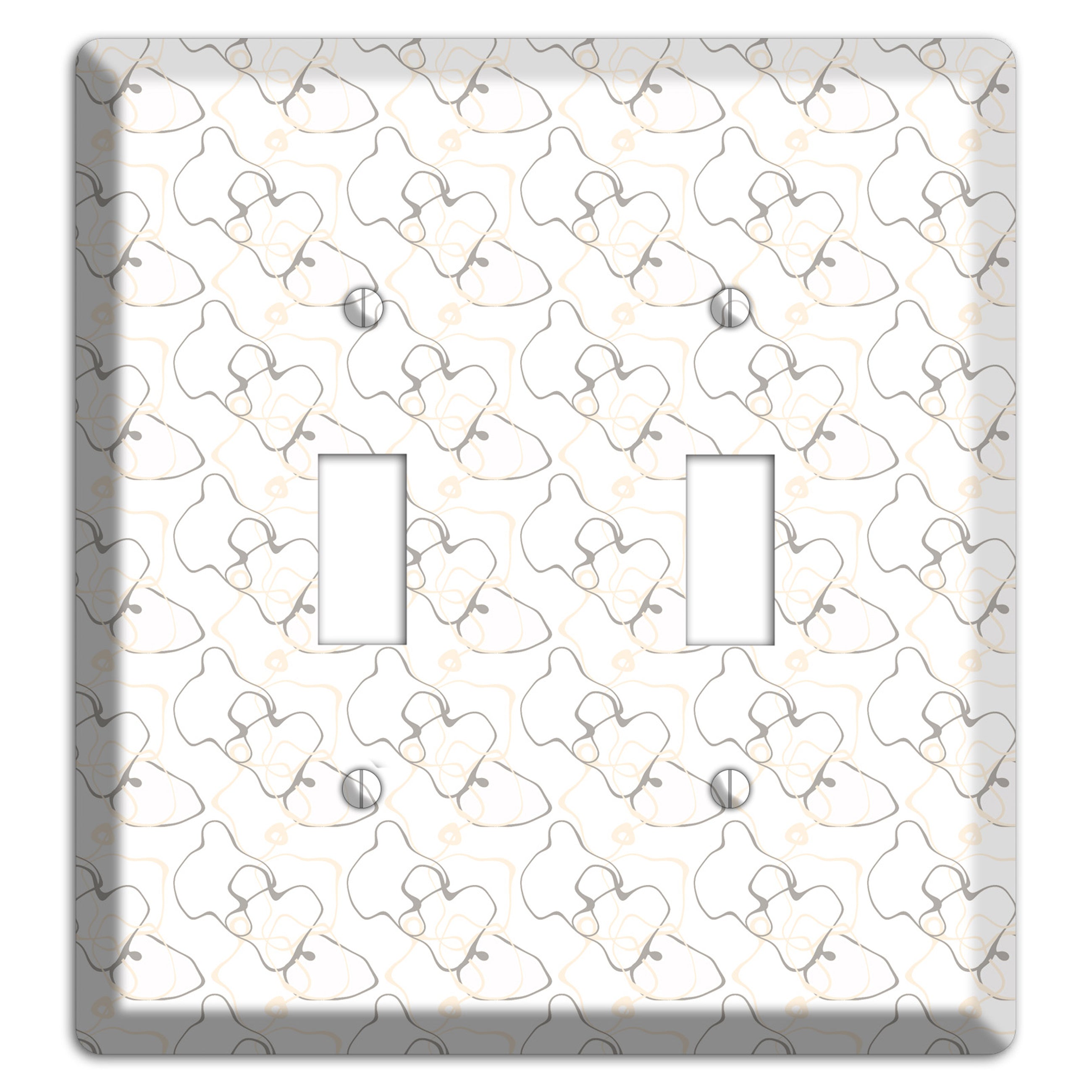 White with Irregular Circles 2 Toggle Wallplate