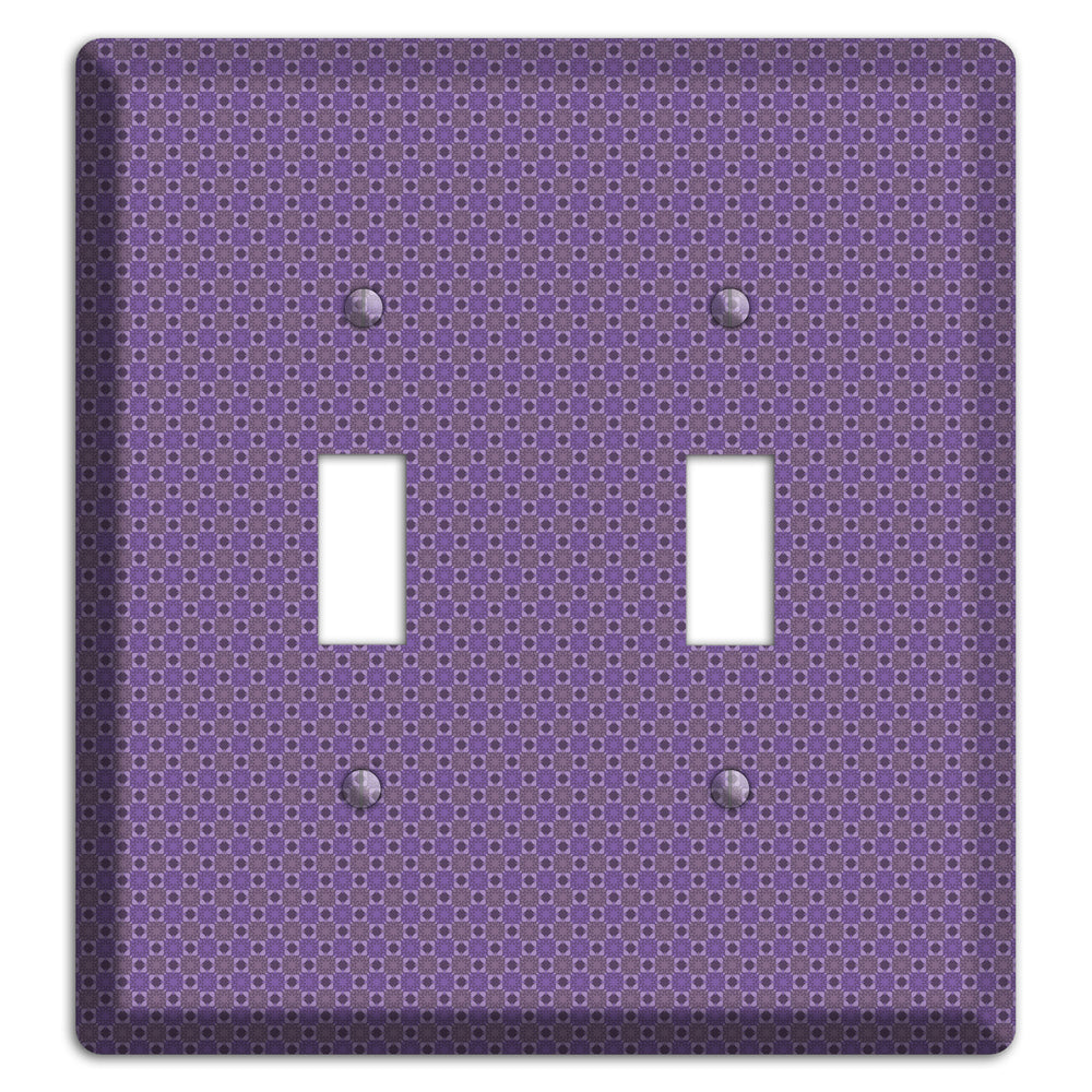 Multi Purple Tiled 2 Toggle Wallplate