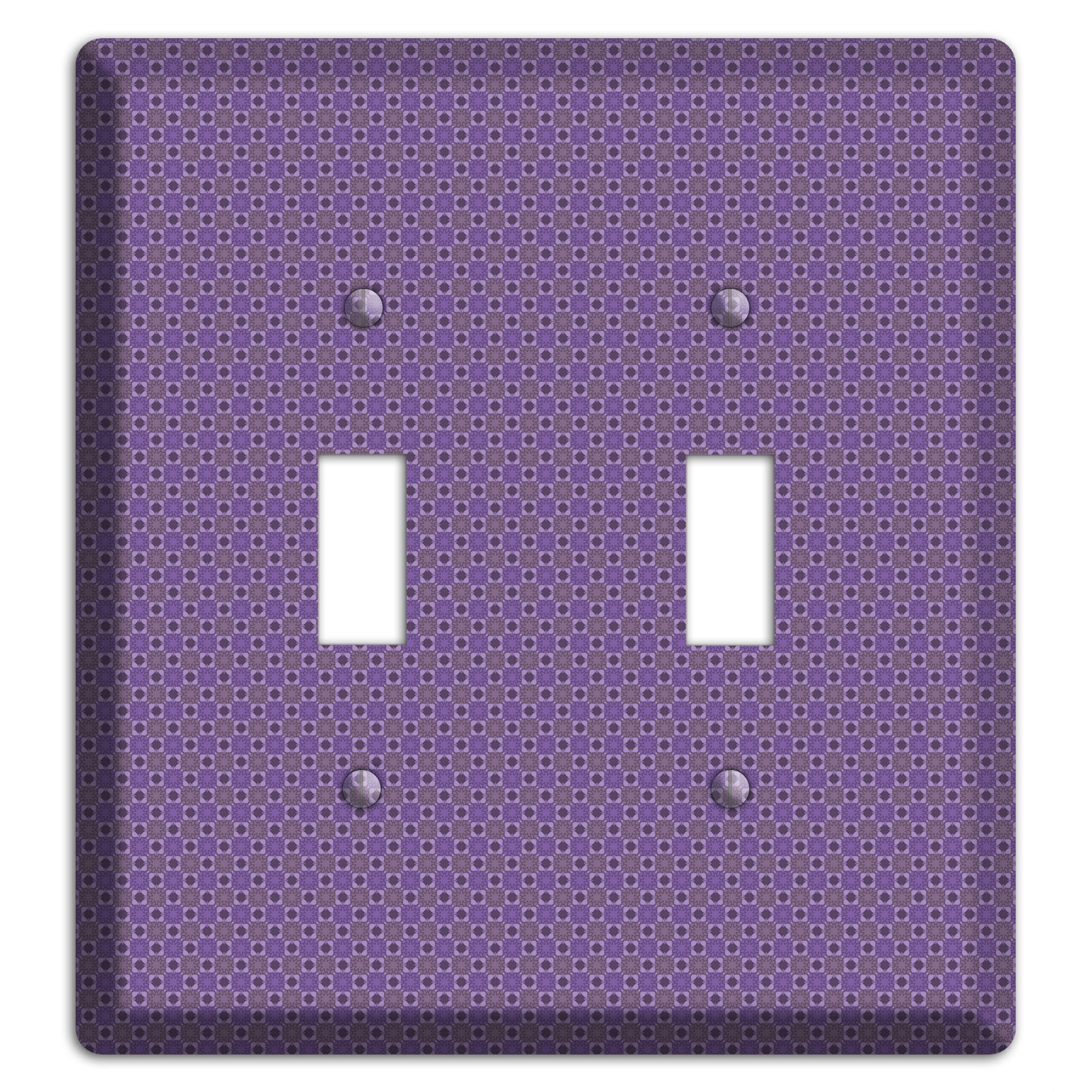 Multi Purple Tiled 2 Toggle Wallplate