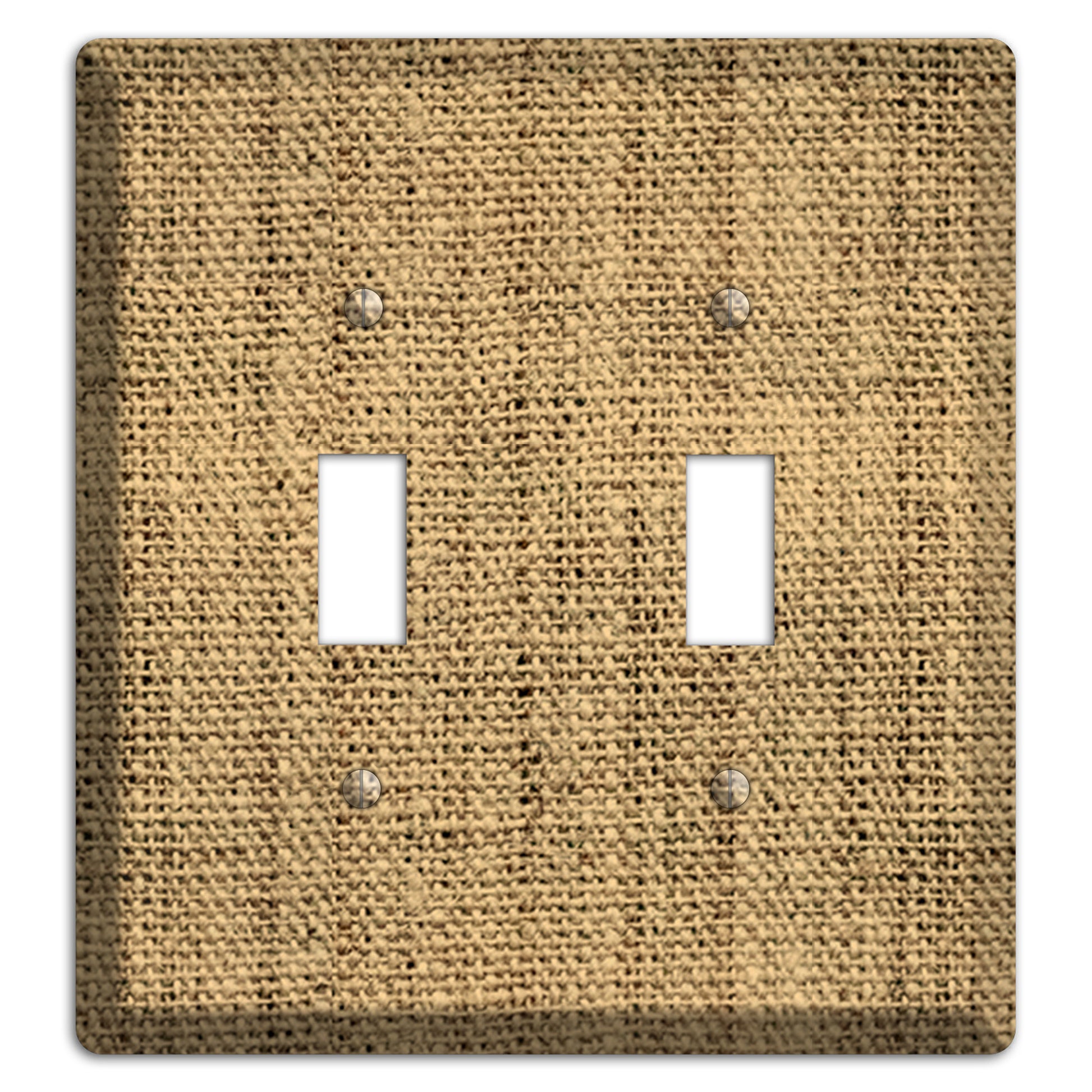 Teak Burlap 2 Toggle Wallplate