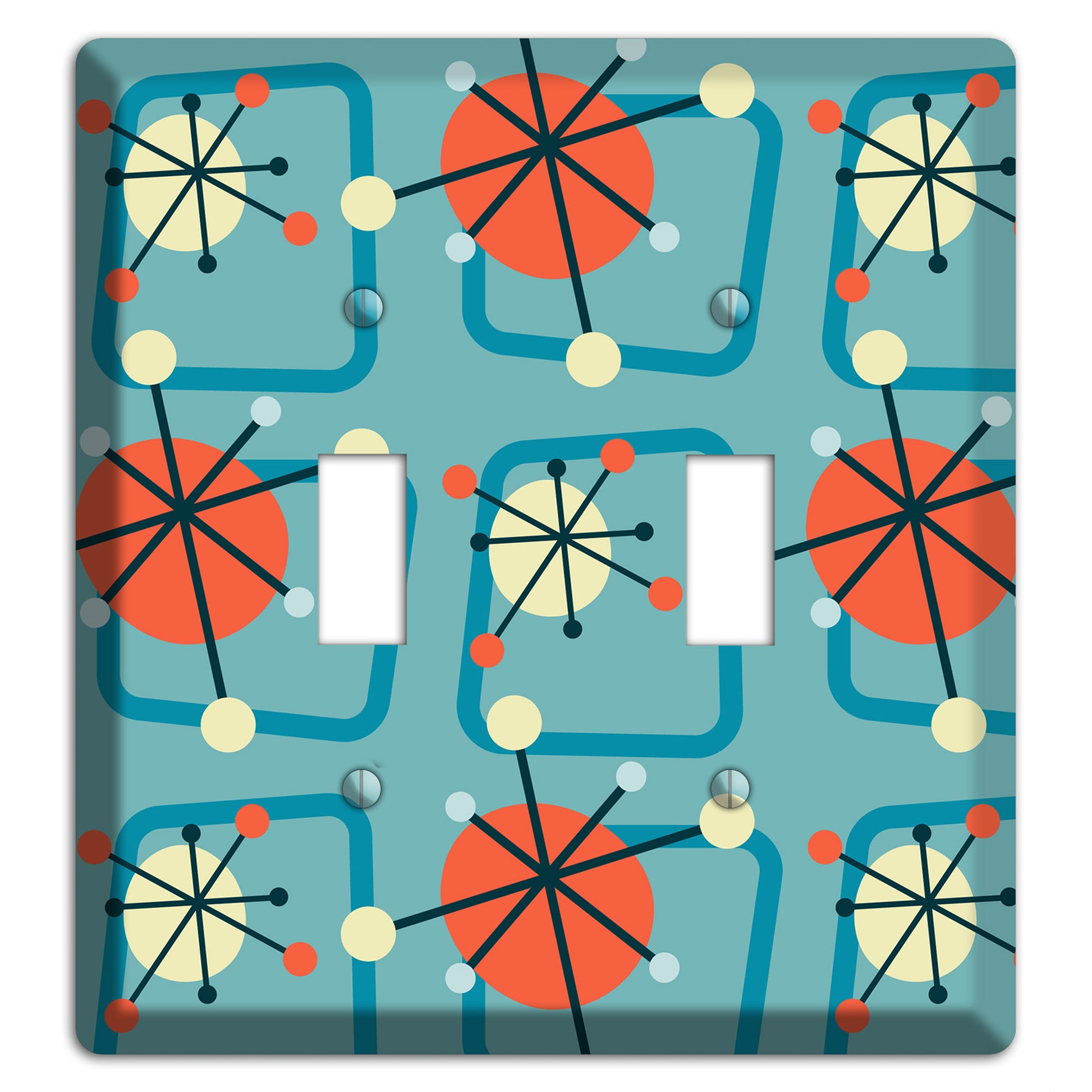 Orange Atomic Burst 2 Toggle Wallplate