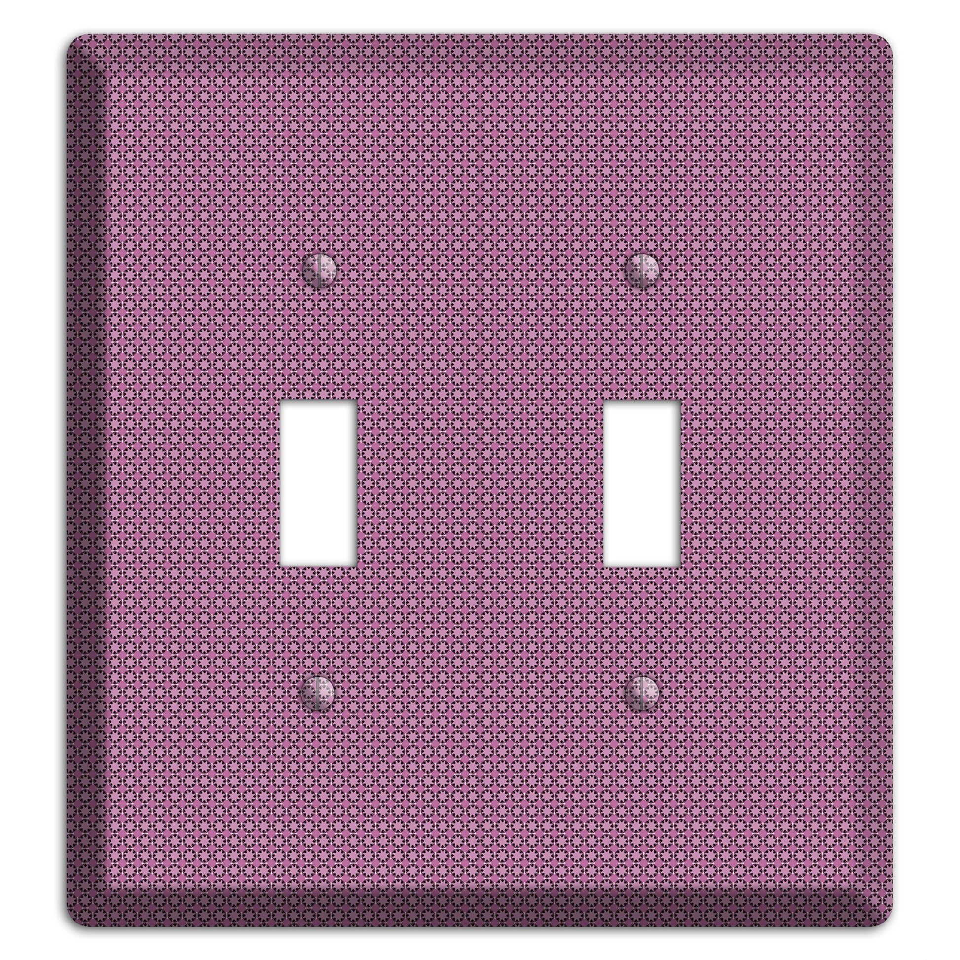 Multi Plum Tiled Tiny Foulard 2 Toggle Wallplate