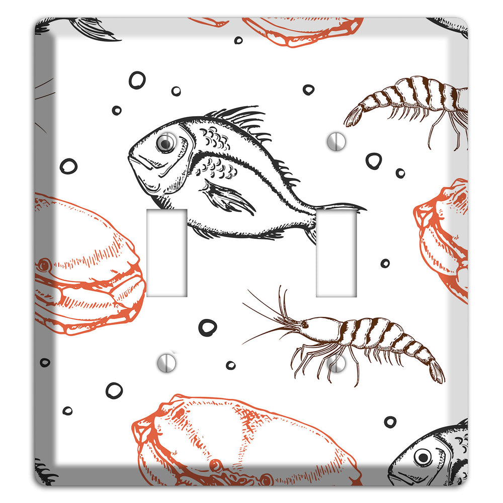 Mixed Sea Life Style 3 2 Toggle Wallplate