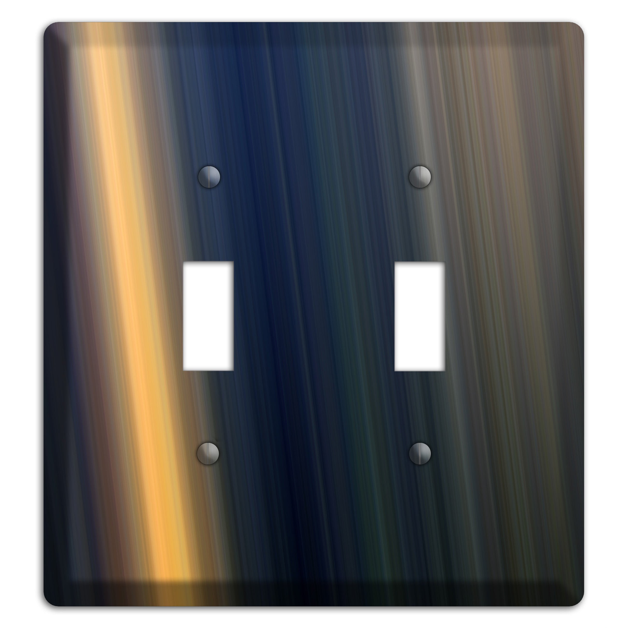 Black with Orange Ray of Light 2 Toggle Wallplate